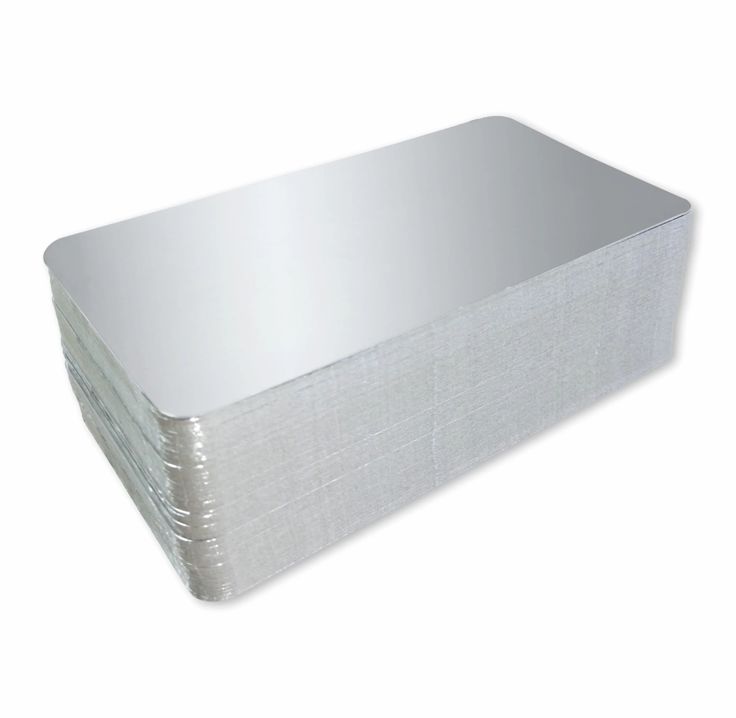 Bolsemack Basi per Tagliare, 17 x 23,5 cm (Confezione da 25) | Supporto in Cartone Piatto Metallizzato per confezionare sottovuoto | Piastra Rigida Argento da 590 g Senza Bordi | Prodotto in Europa