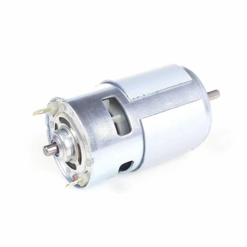 775 Motore DC 12V-36V 3500-9000 RPM Cuscinetto a sfera Grande coppia Alta potenza Motore componente elettronico a basso rumore