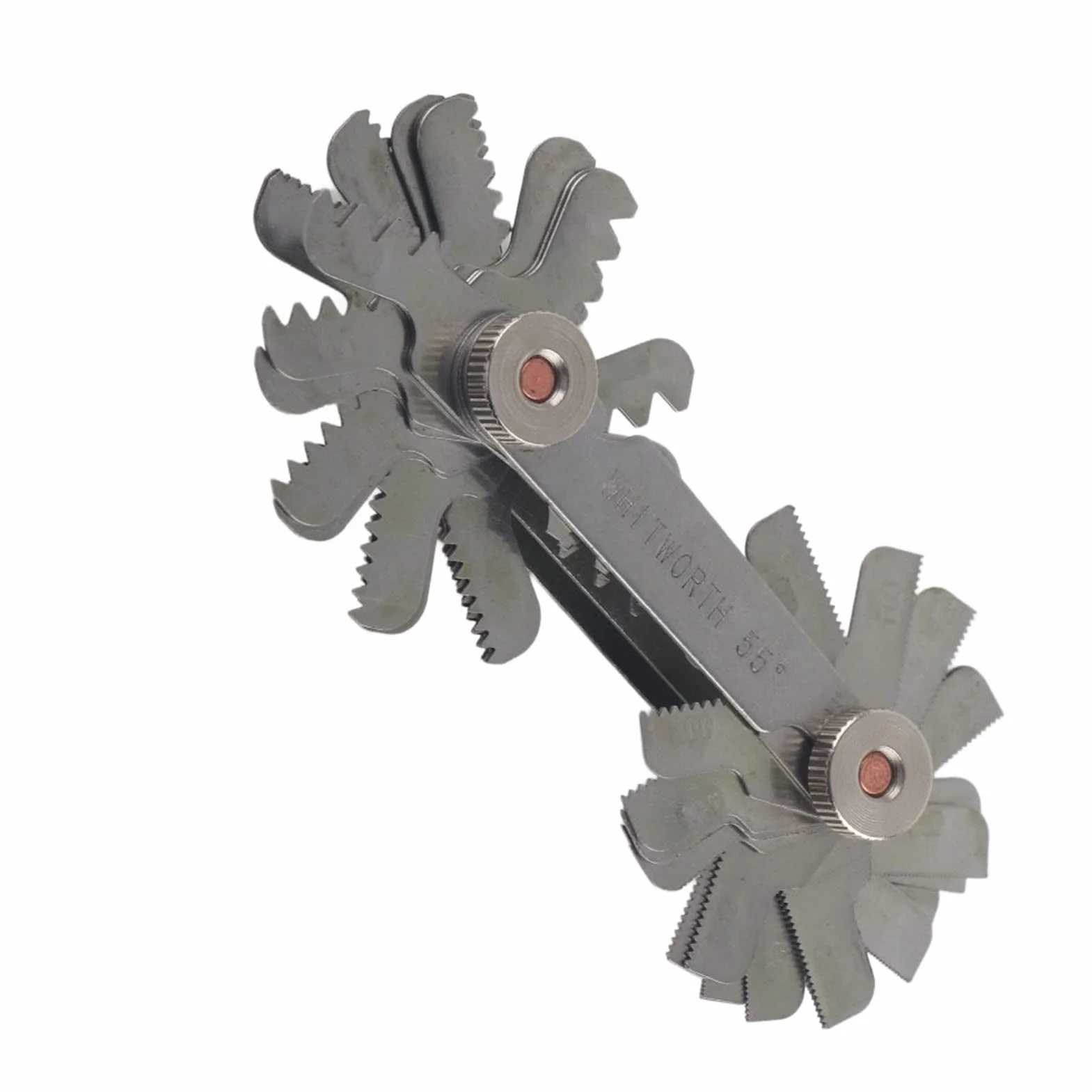 Calibro per Filettature Metrico e Pollici 52pcs Acciaio Inossidabile Strumento Misurazione Passo 60 55 Gradi