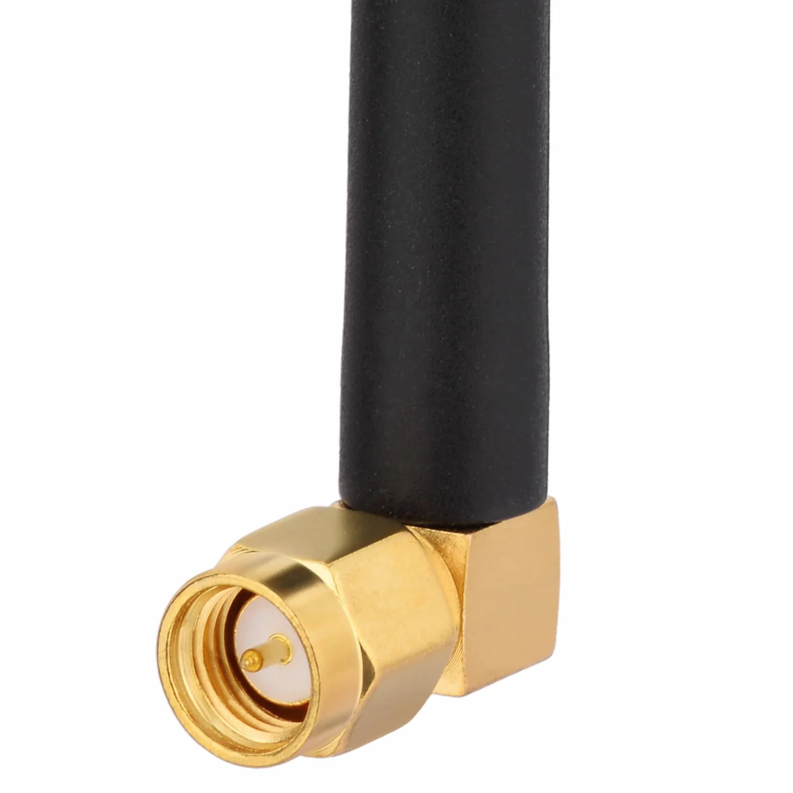 Superbat Antenna GSM Piccola Omnidirezionale in Gomma 2dBi 824-960MHz Connettore SMA Angolo Retto per Reti GSM/GPRS/EDGE/CDMA(2 Pz)