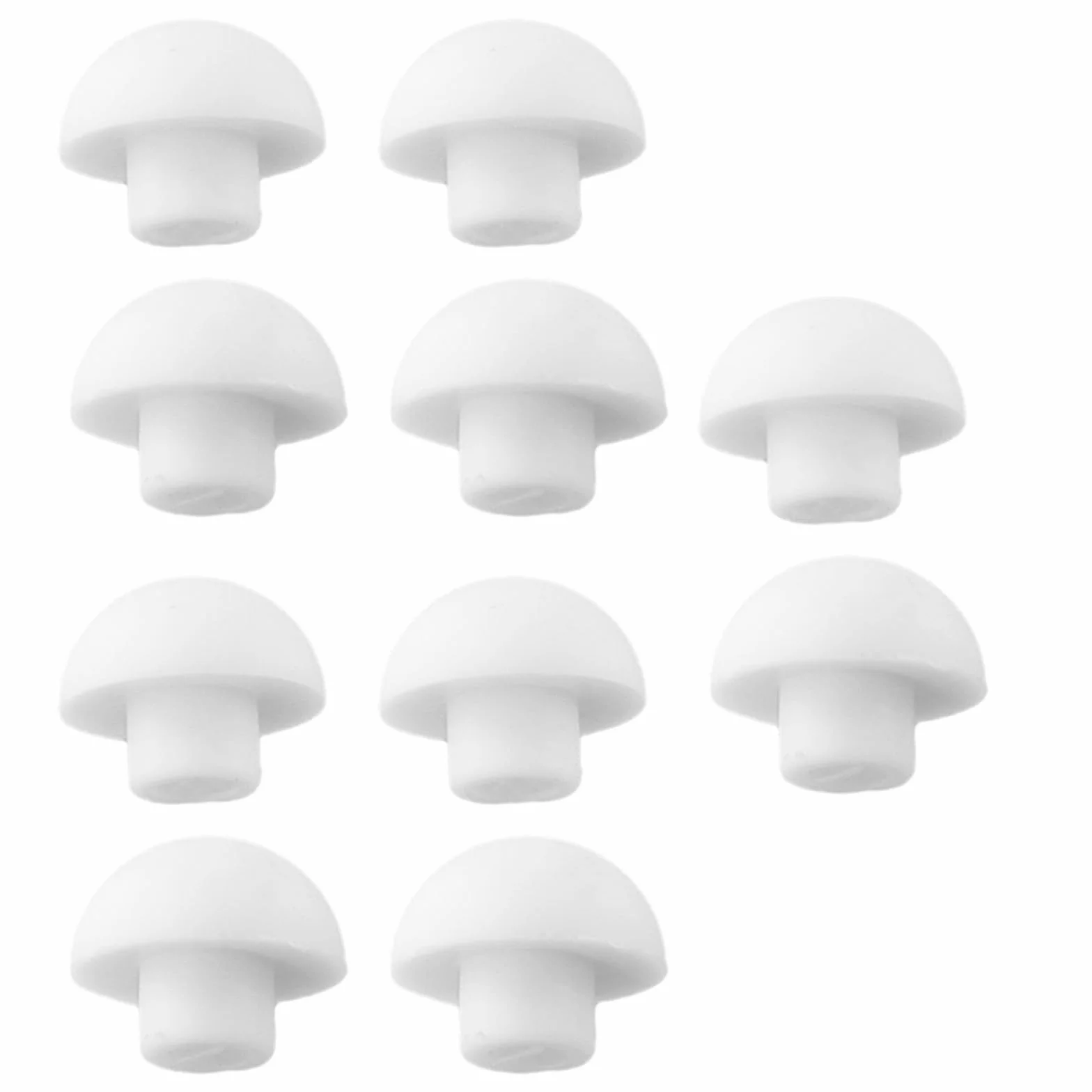 Cuscinetti Paracolpi Bianchi per Sedile WC in ABS e TPE, Set da 10 Pezzi