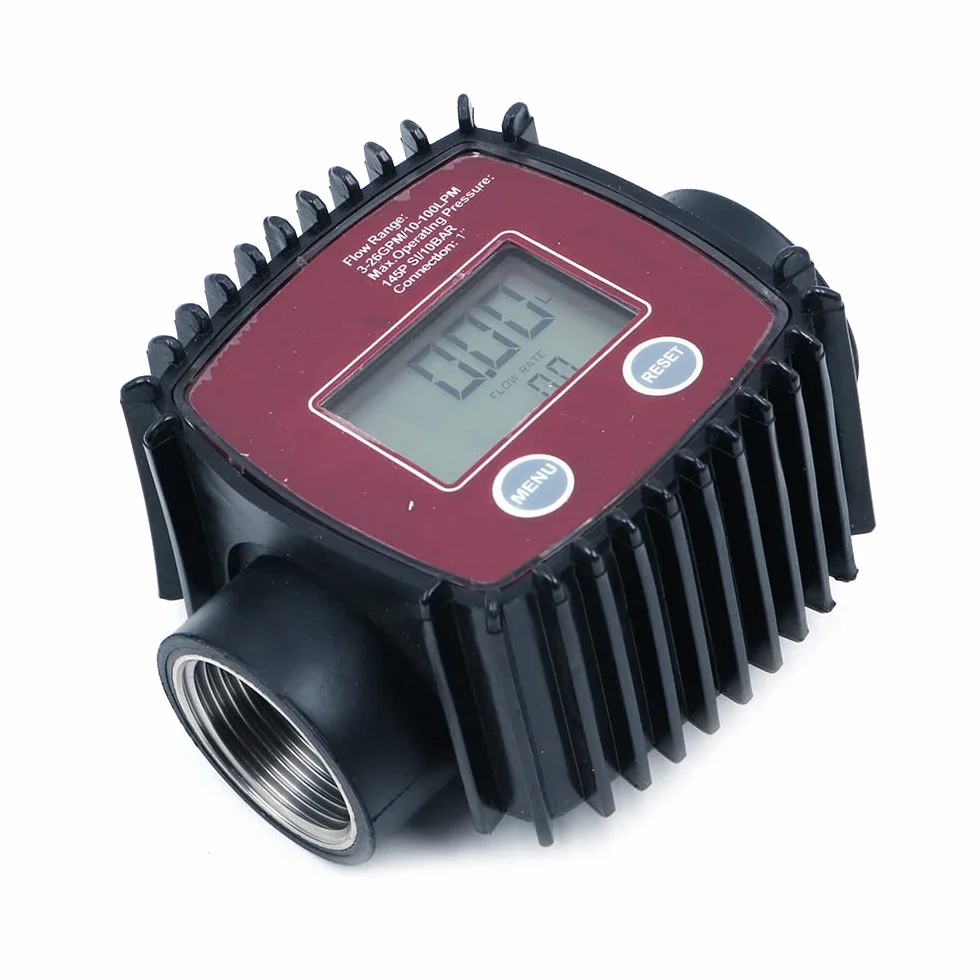 NUZAMAS Misuratore di portata digitale a turbina 1" filettatura interna acqua liquida diesel