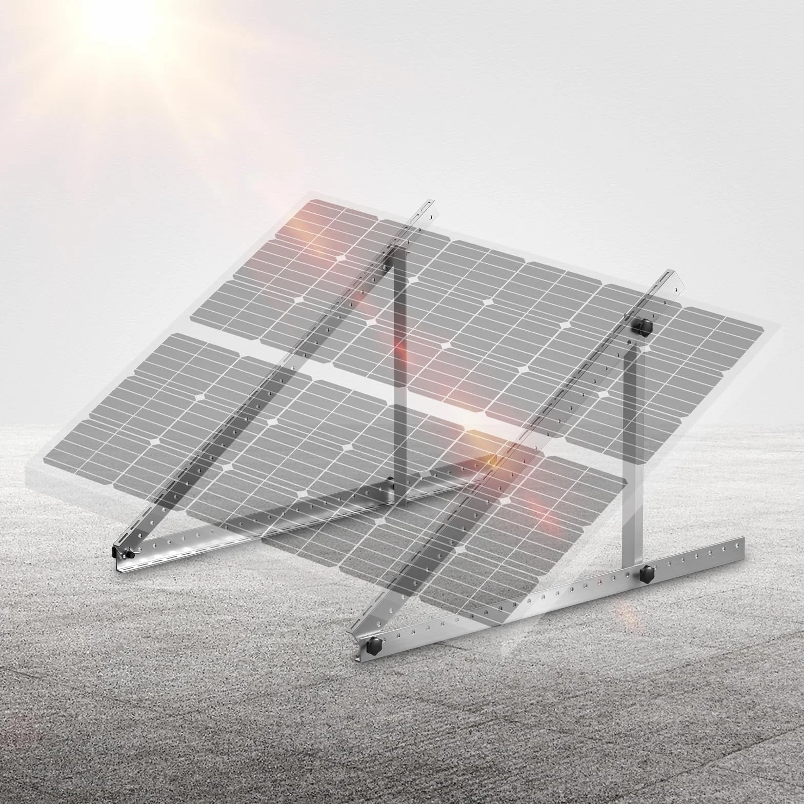 VEVOR Staffe Montaggio Pannelli Solari 1270 mm Regolabile 0-90° 100-550 W Camper Barca