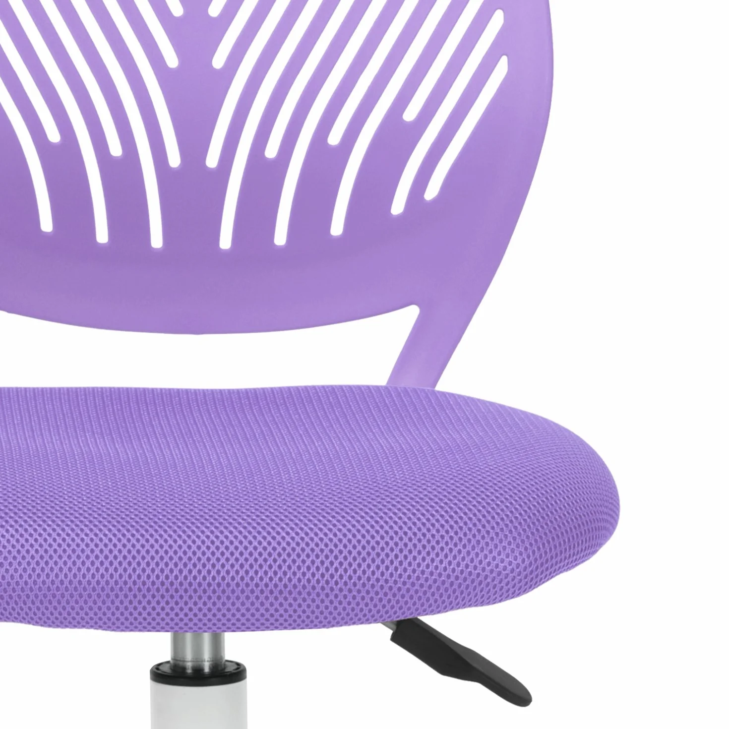 FurnitureR Sedia ergonomica compatta per scuola, schienale in rete traspirante, altezza regolabile, viola