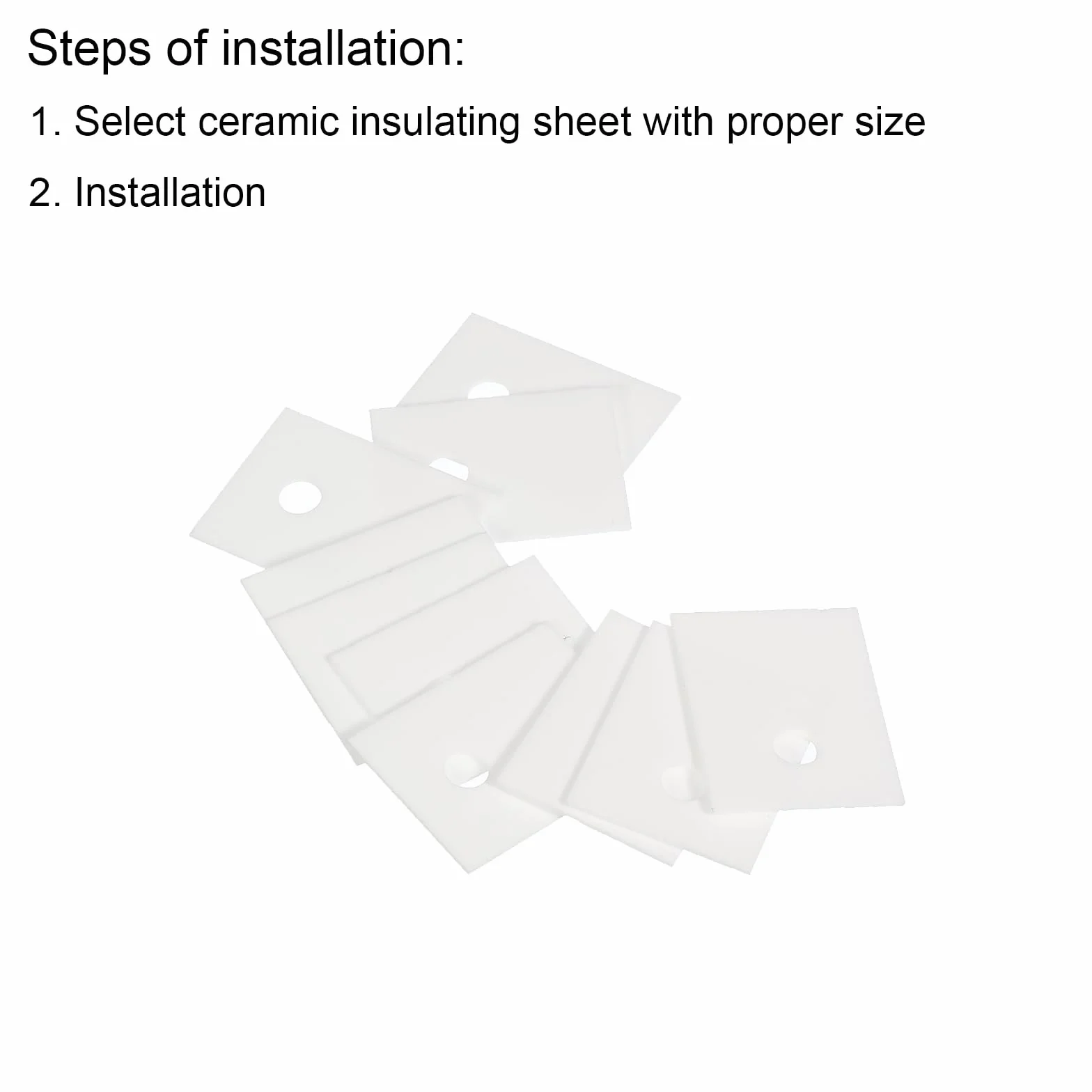 PATIKIL Allumina Ceramica Lastra Raffreddamento Imbottitura Isolante 10pz 3.8mm Foro Alta Durezza per MOS Transistor 22x17x0.65mm