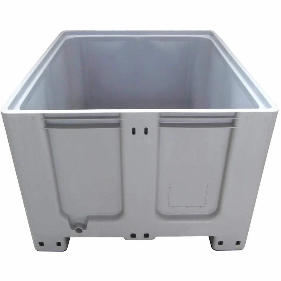 Cassa pallet in plastica (HDPE) 4 piedi, Mis. 1200 L x 1000 P x 760 H mm, portata 450 Kg, volume 610 Lt