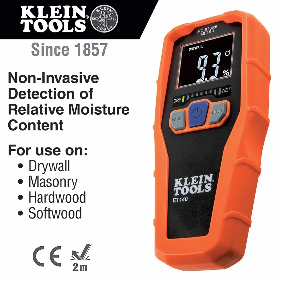 Klein Tools ET140 Misuratore di umidità senza puntali Rilevamento non distruttivo 19 mm Display a barre LED