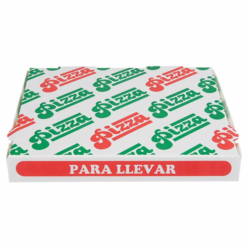 Garcia de Pou Scatole per pizza Thepack 24 x 24 x 3 cm Bianco Cartone Ondulato Microcanale 330 G/M2