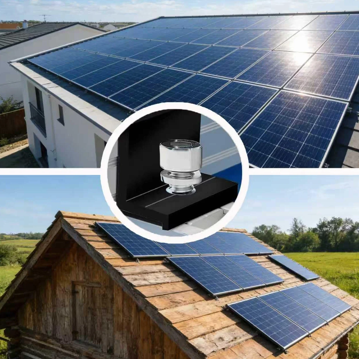 8 pezzi supporto per modulo solare da 40 mm, morsetti terminali terminali in alluminio PV nero, pannello solare con supporto a Z, morsetto solare regolabile per tetti, camper, barche e pareti