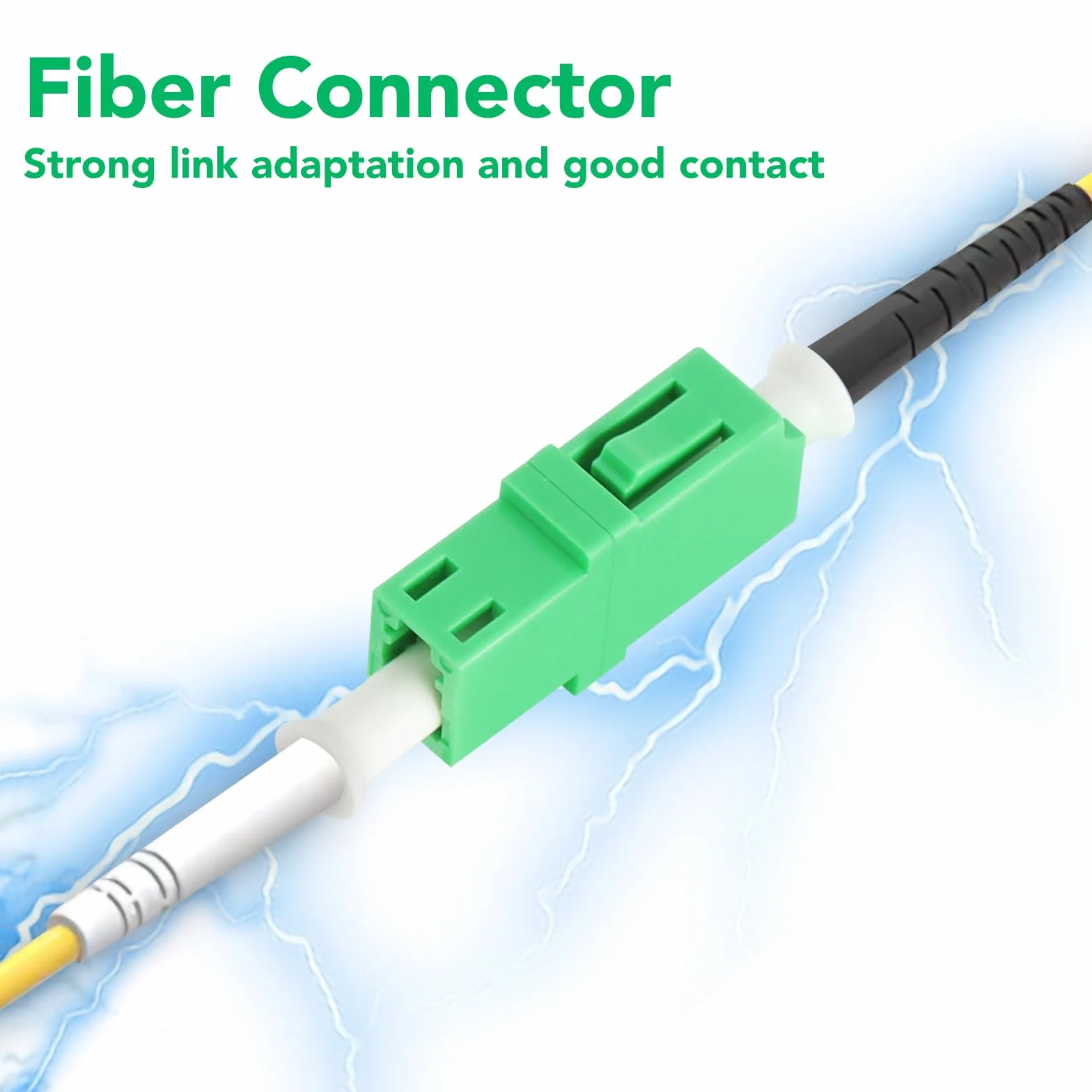 TNSLAND Adattatore in Cavo Fibra Ottica 5 Pezzi, Accoppiamento PC Monomodale, Fibre Optic Adapter LC/APC Simplex