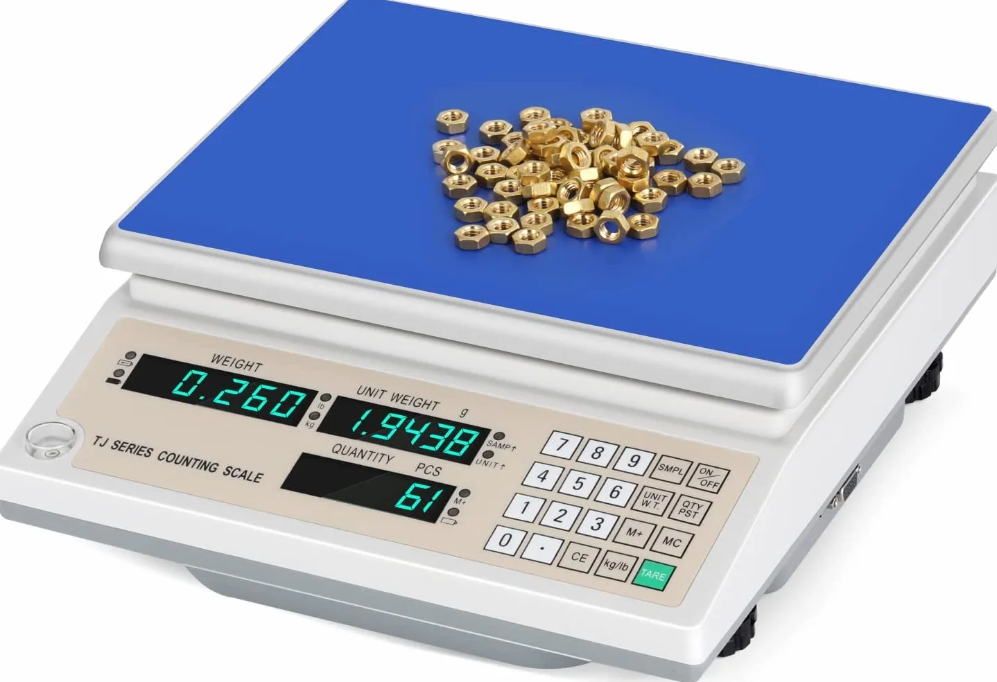 Bonvoisin Bilancia Contapezzi 3-30KG Digitale Parti di Precisione Bilancia Conta Monete Kg/lb Unità di Conversione Bilancia Elettronica Bilancia Contapezzi Industriale (30kg/66 lb,1g/0,0022lb)