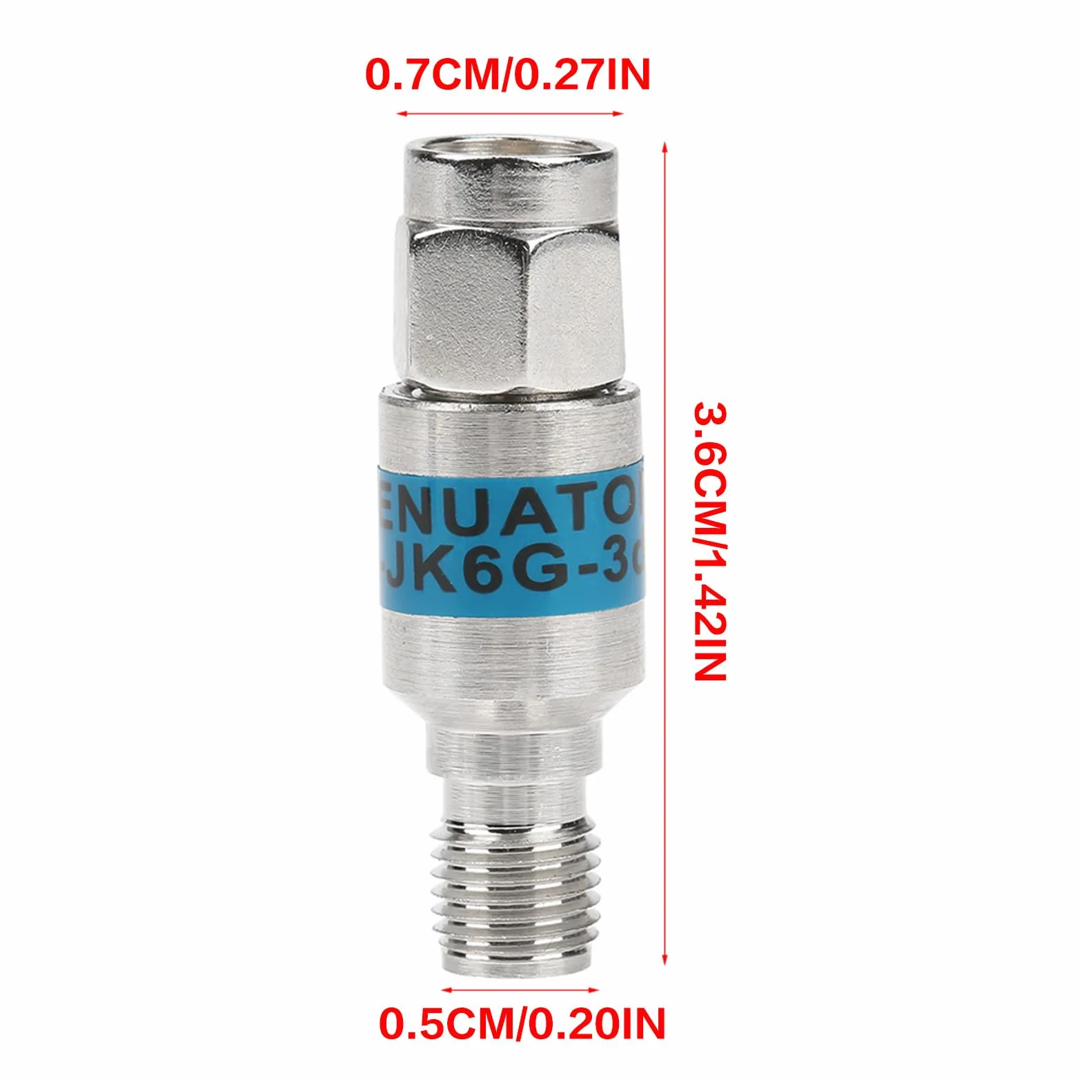 Attenuatore Coassiale, 3 Pezzi Sma-Jk Attenuatore Coassiale Rf Maschio-Femmina, Attenuatore 2W 50Ω 1-30dB Per Varie Applicazioni Che Richiedono Un Livello Di Potenza Regolato (10dB)