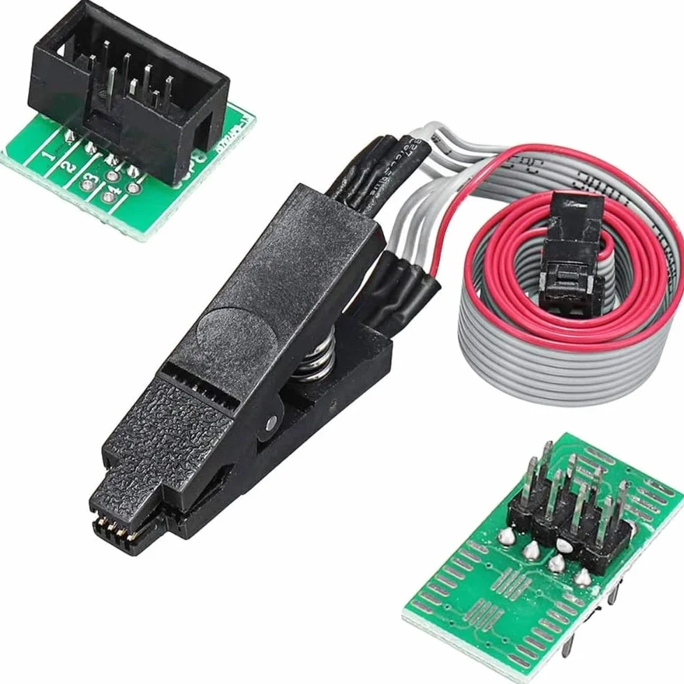 DollaTek sop8 soic8 test clip per eeprom 25cxx / 24cxx + ch341a 24 25 series eeprom flash bios programmatore usb