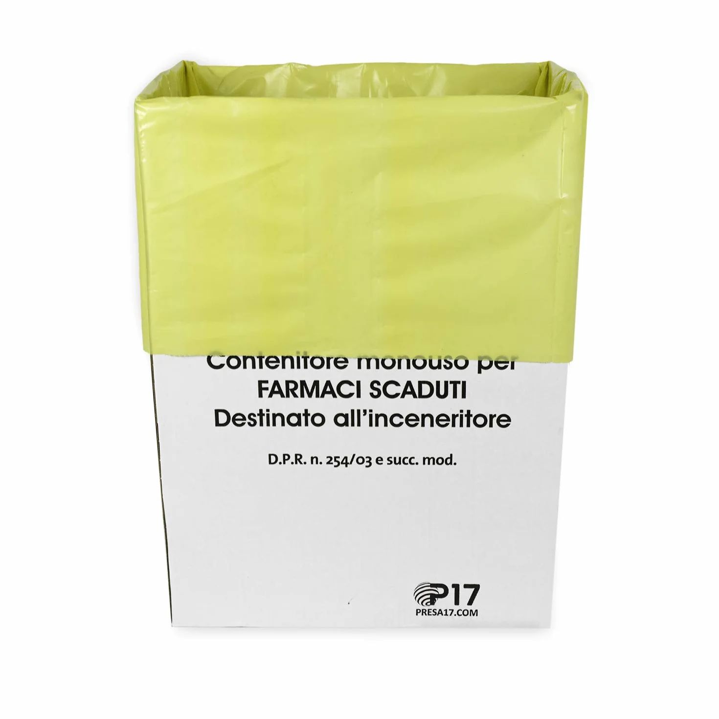 Portarifiuti farmaci scaduti set 5 pz contenitore monouso 60 Litri