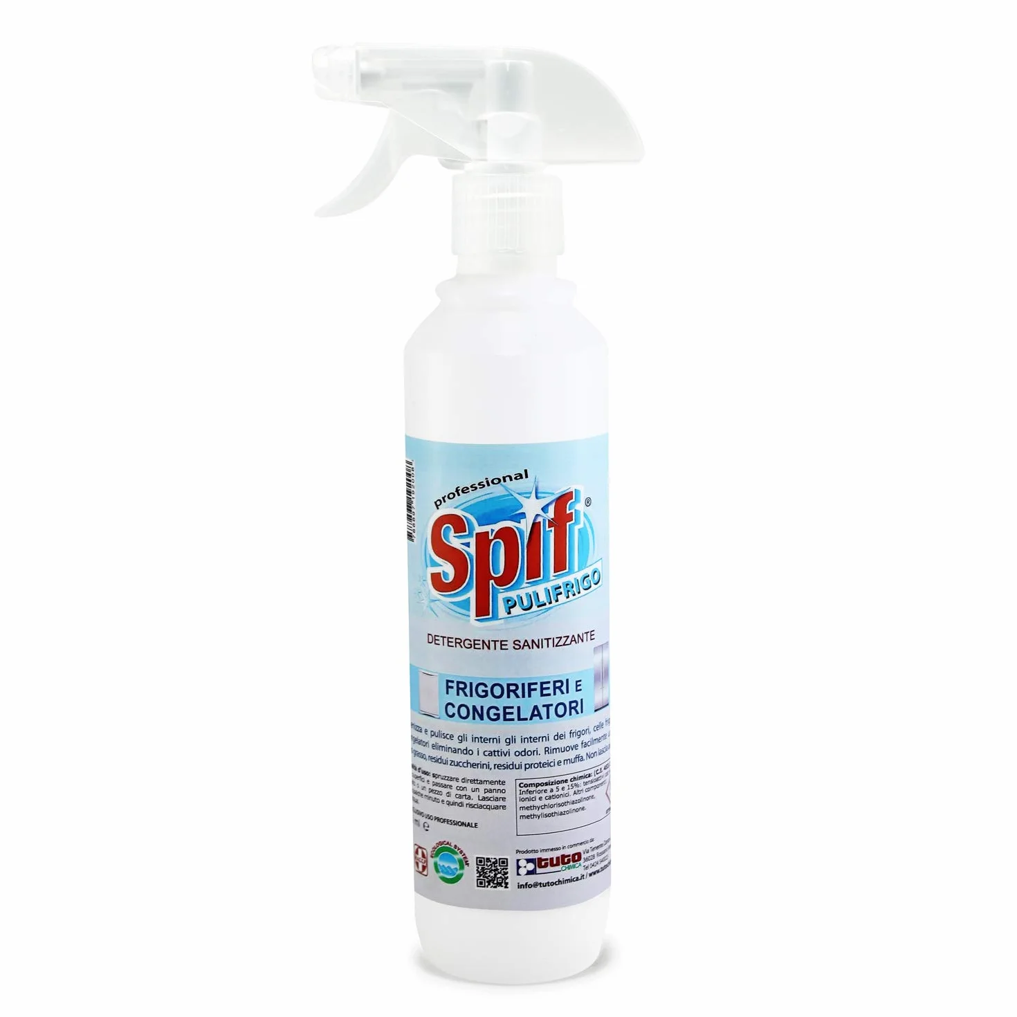 tuto chimica Detergente per Frigorifero. Elimina Odori, Sanificante e Sgrassante. SPIF PULIFRIGO E CONGELATORI con spruzzino 500ml