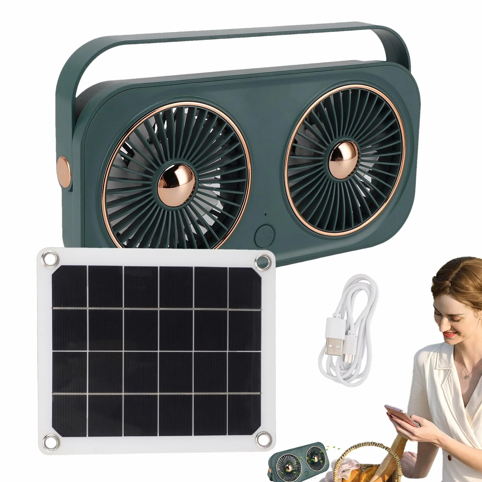Ventilatore solare 20 W Dog Hill Fan Protesp per cantine garage stabile casette cani