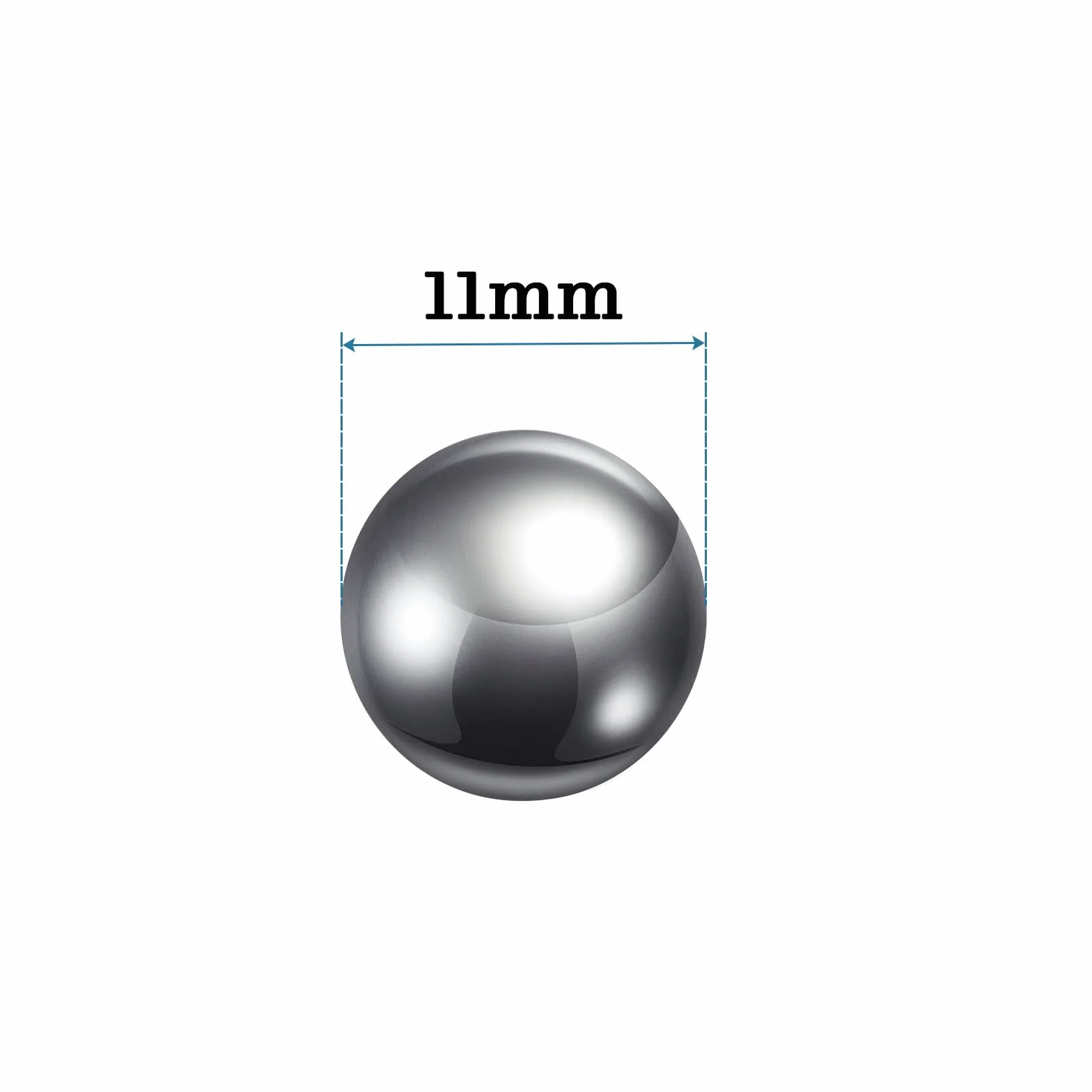 QUARKZMAN 11mm Sfere per Cuscinetti x 25pz 201 Acciaio Inox per Meccanica Attrezzature e Strumentazione, Sfere Acciaio [G200 Precisione] Sfere Metalliche Palline Magnetiche Bici