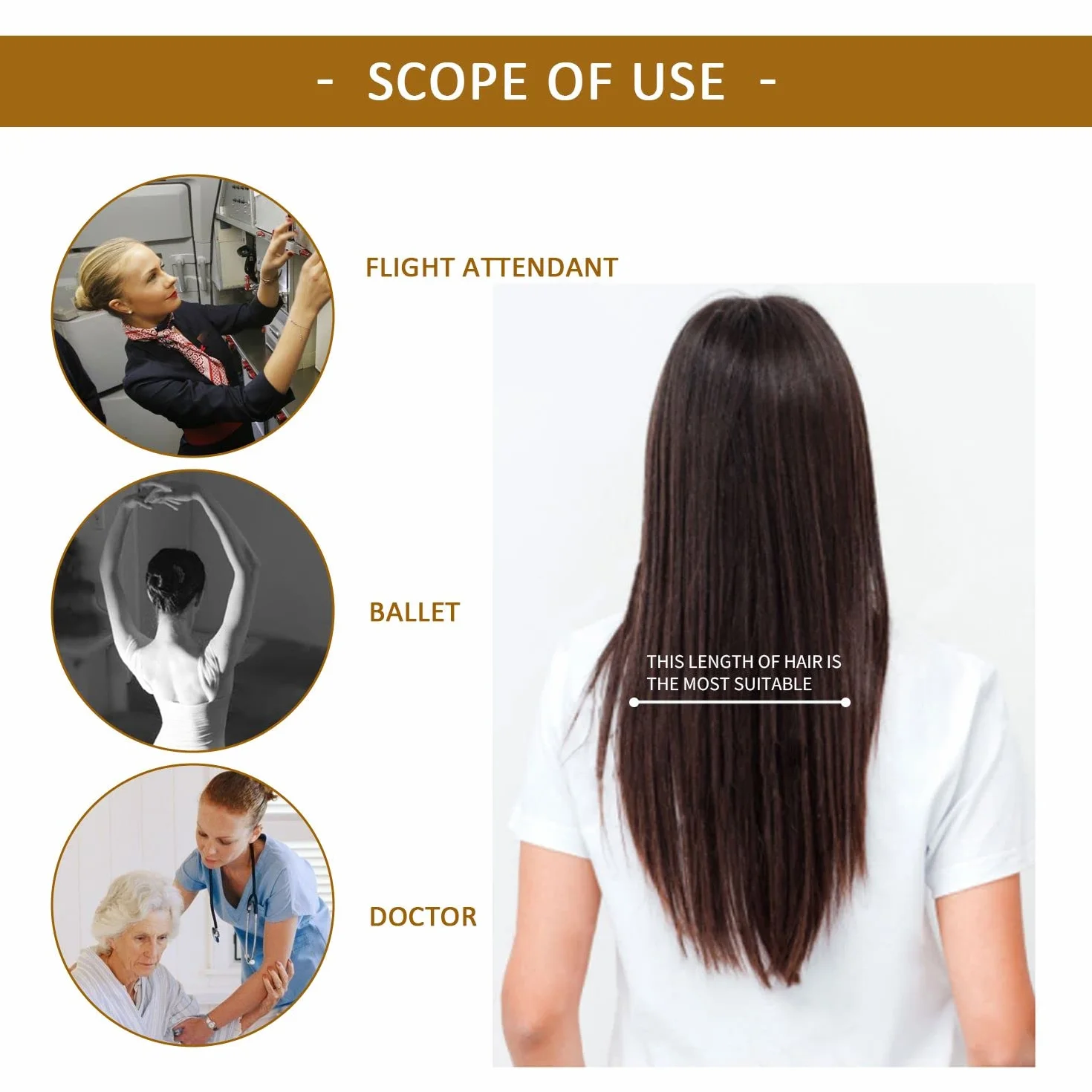 Reti per capelli bionde invisibili elasticizzate 50 cm