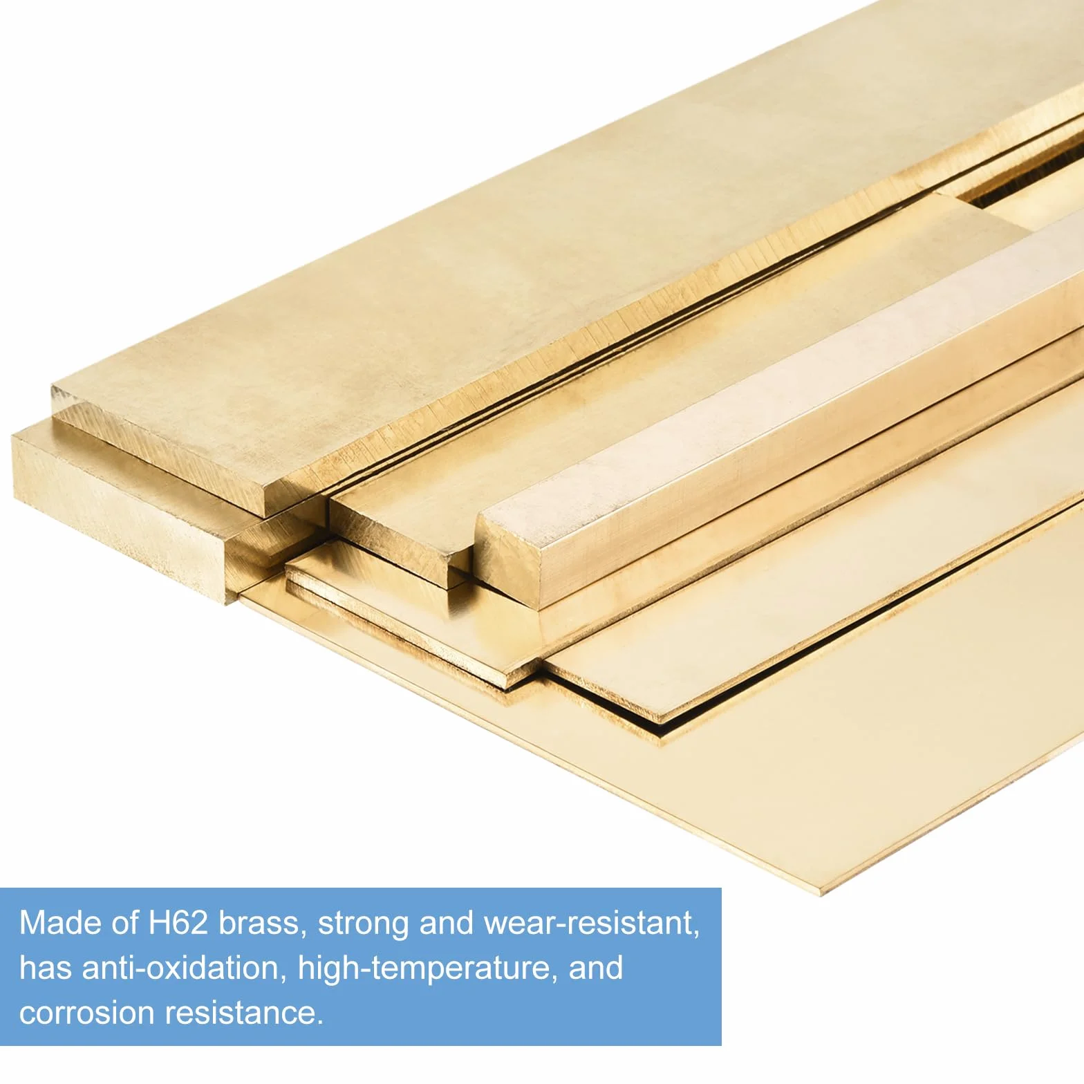QUARKZMAN 2 Pezzi Barre Piatte In Ottone H62, 0.06"x1"x12" Barre Quadrate In Ottone Massiccio Per Realizzazione Coltelli DIY Decorazione Architettonica Industria Conducibilità Termica