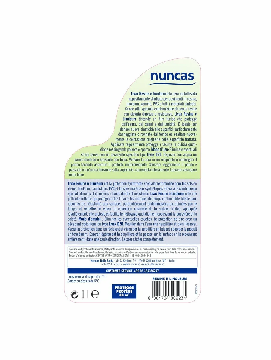 Nuncas Livax Cera - Resine e Linoleum - 1000ml