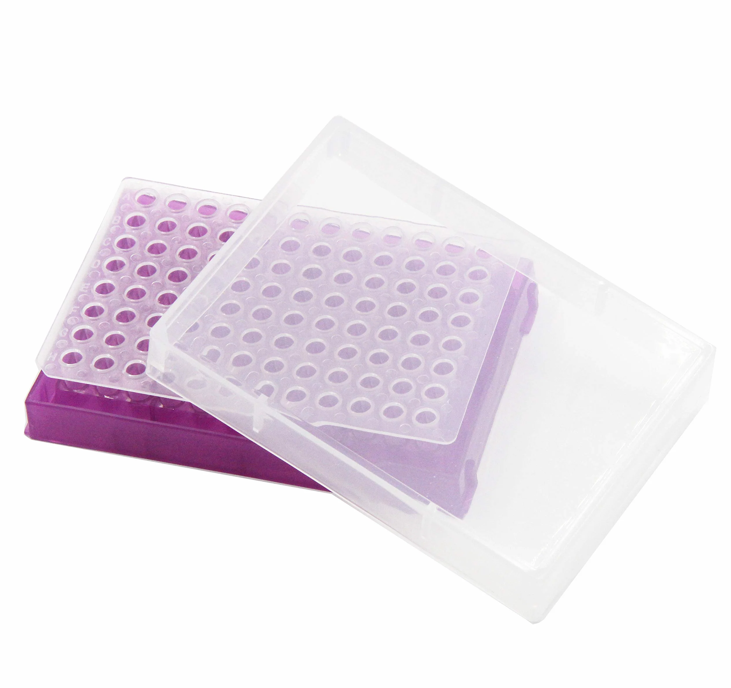 Rack per provette PCR per microtubi 0,2 ml, Matrice 8x12, Blu/Giallo/Viola/Verde