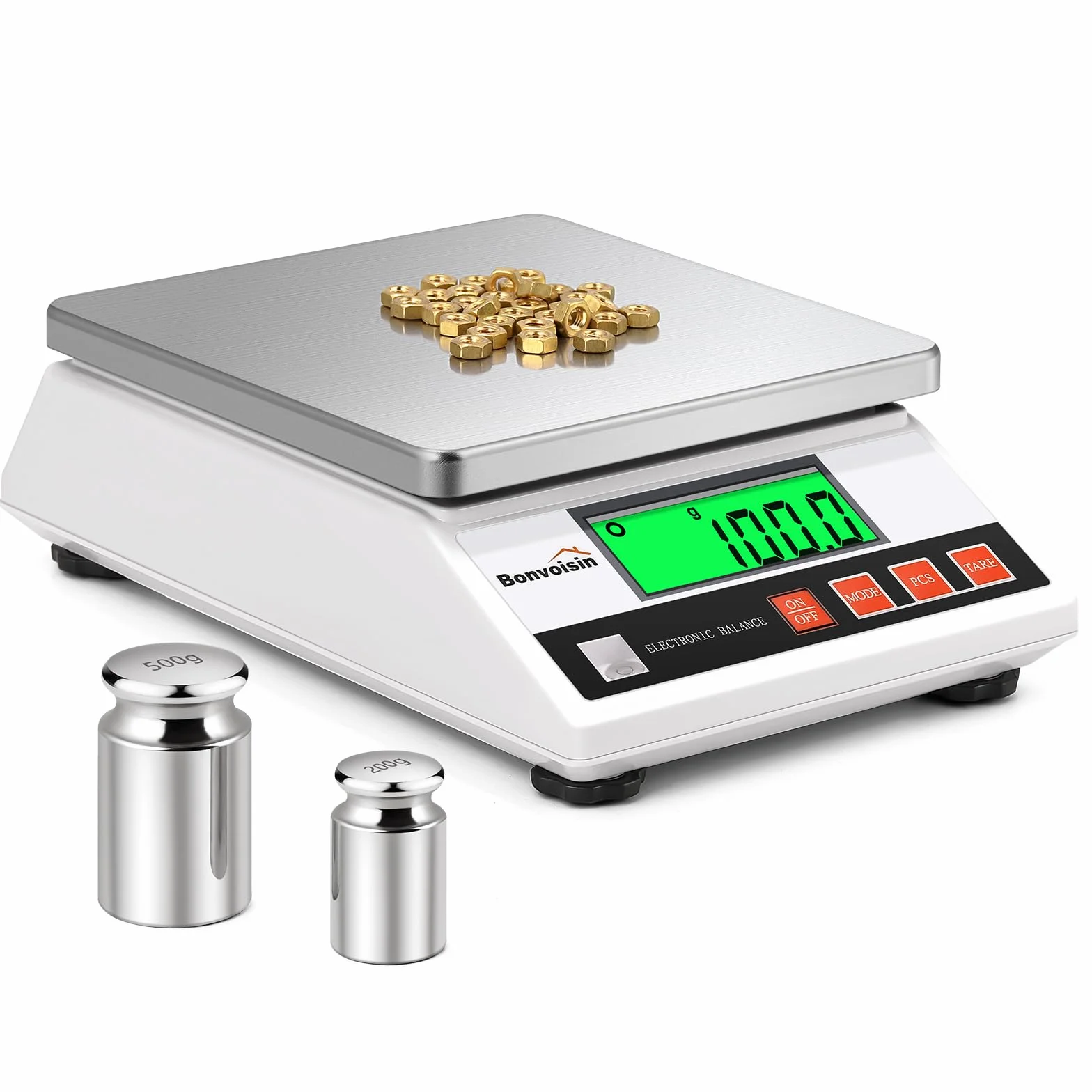 Bonvoisin 6000g,0.1g Bilancia Elettronica Digitale di Alta Precisione Pesante Per Laboratorio di Pesatura Industriale Bilancia per Gioielli da Cucina con Certificazione CE