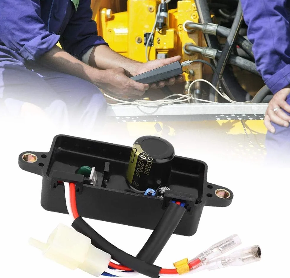 Regolatore di Tensione, Automatico AVR 250V 220UF 6 Fili per Generatore 1-3KW Distanza Tra i Fori 10 cm / 3,9 Pollici