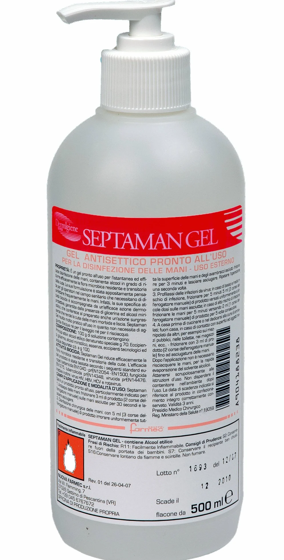 Septaman Disinfettante per le mani Gel 500 ml