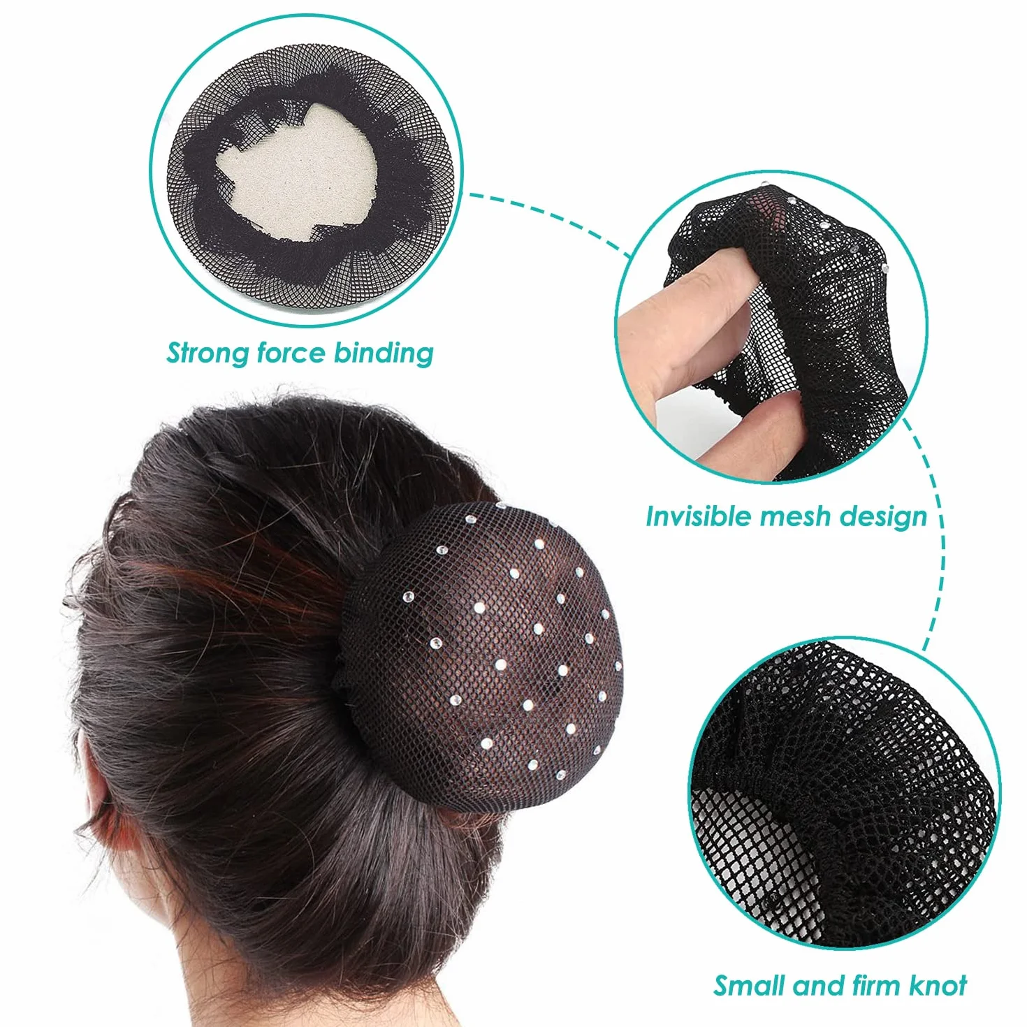 Reti per Capelli Marroni Invisibili Stretch per Balletto Danza