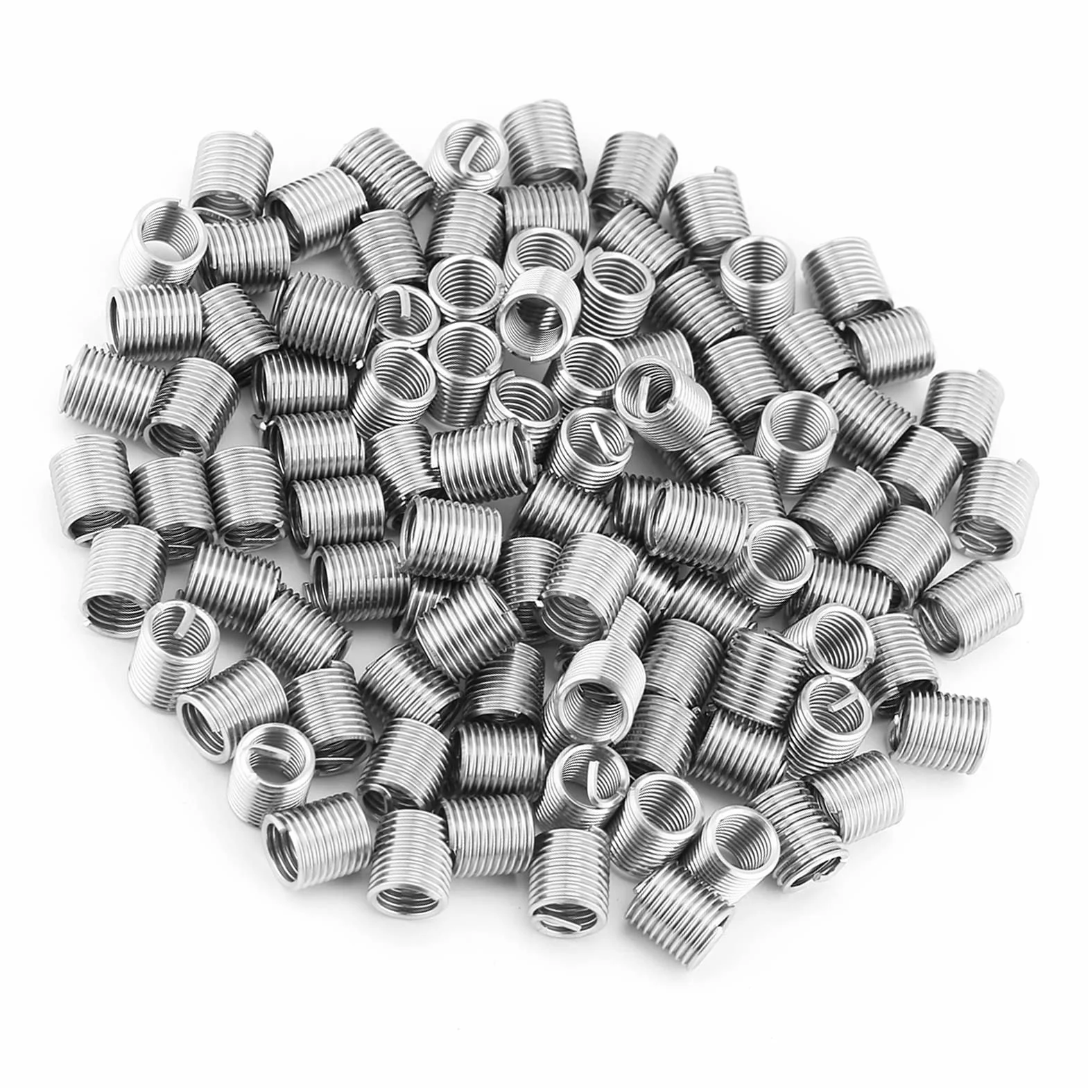 Inserti Filettati Elicoidali M8 x 1.25 Acciaio Inossidabile SS304 100 Pezzi Lunghezza 2D