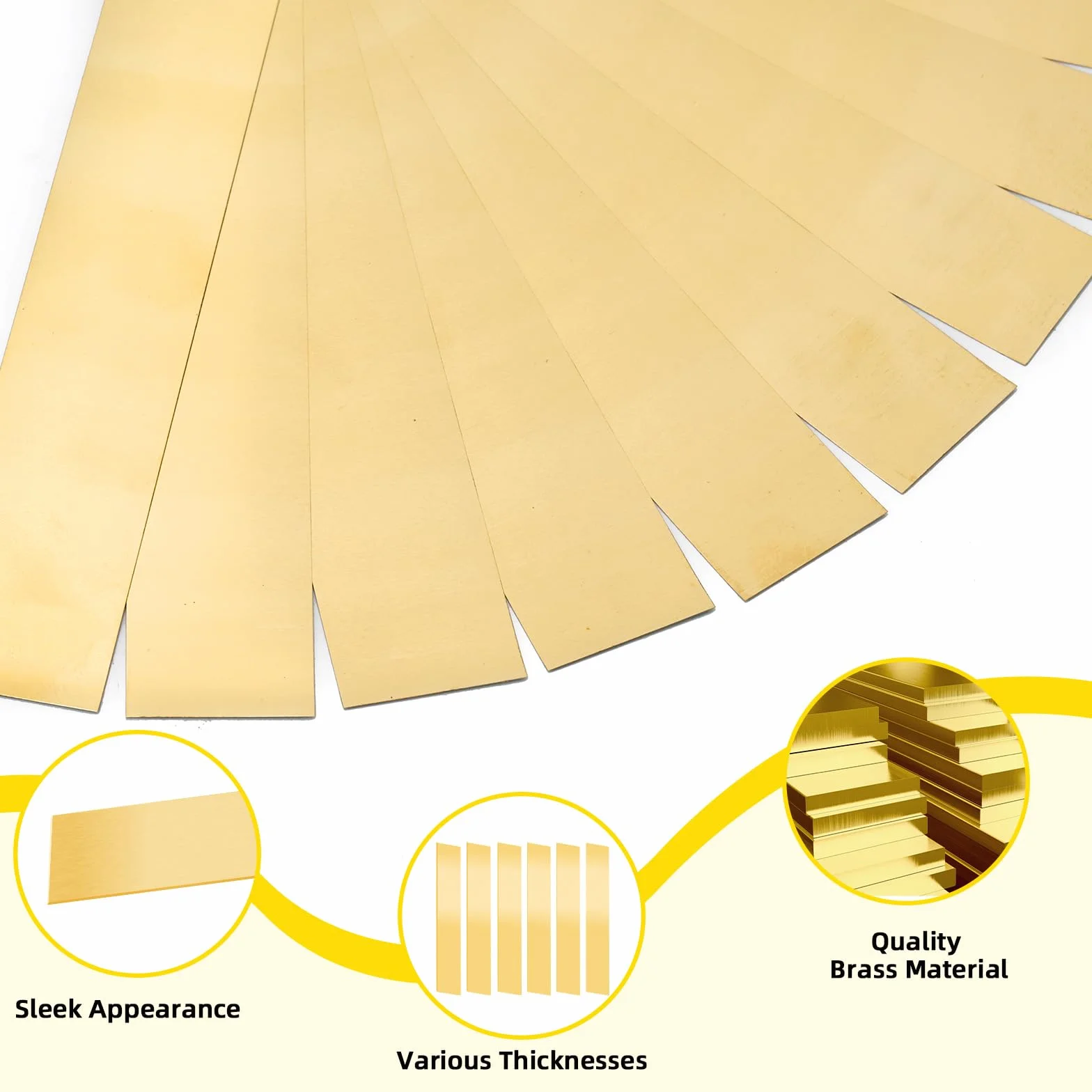 18 strisce in ottone, 1" larghezza x 6" lunghezza 0,002" 0,004" 0,006" 0,008" 0,012" 0,016" spessore Shim Stock Sheet striscia, pellicola in ottone Roll Metal Shims per fai da te gioielli fai