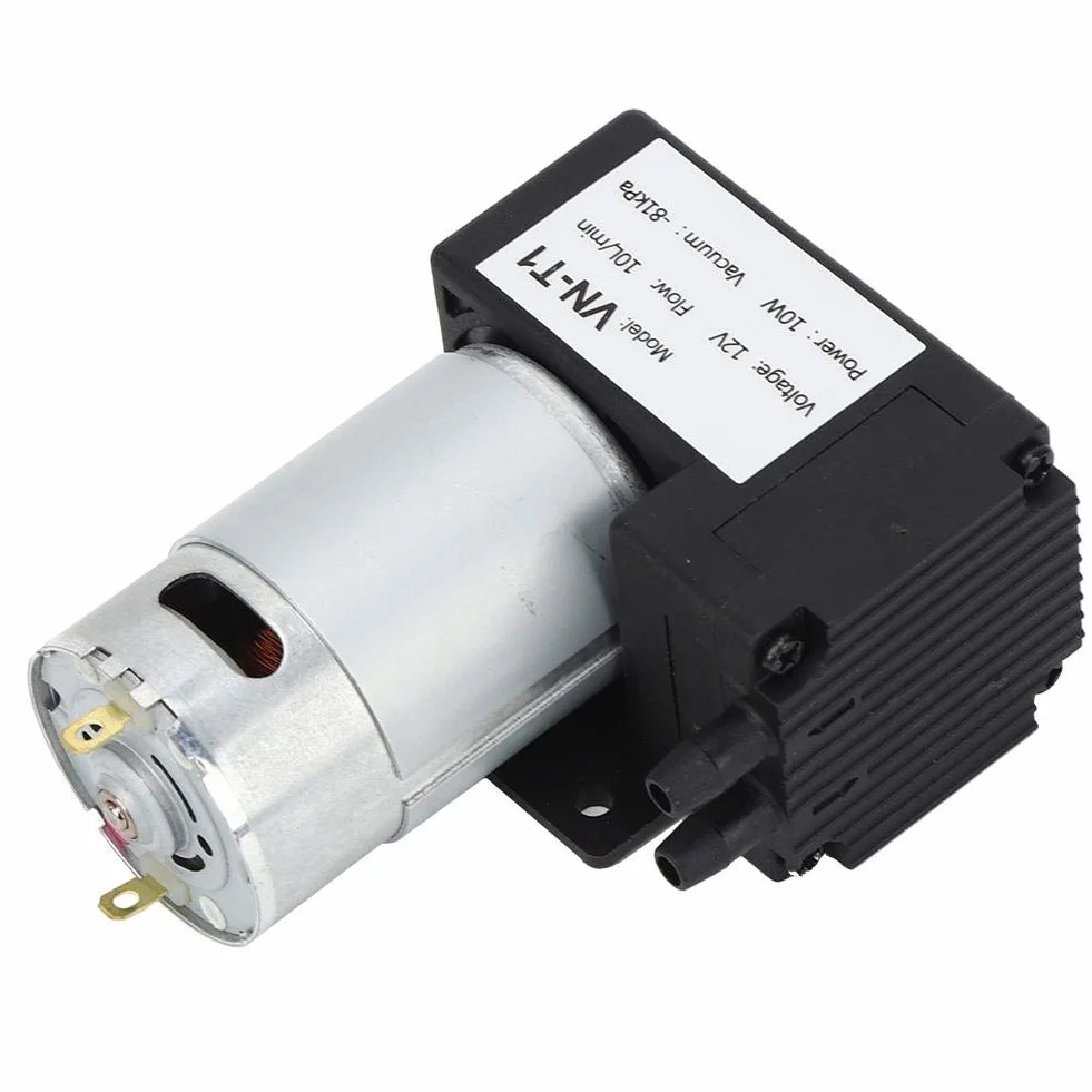 Pompa Vuoto DC 12V 10W Mini Compressore Aria 10L/min Basso Rumore per Laboratorio Applicazioni Medicali