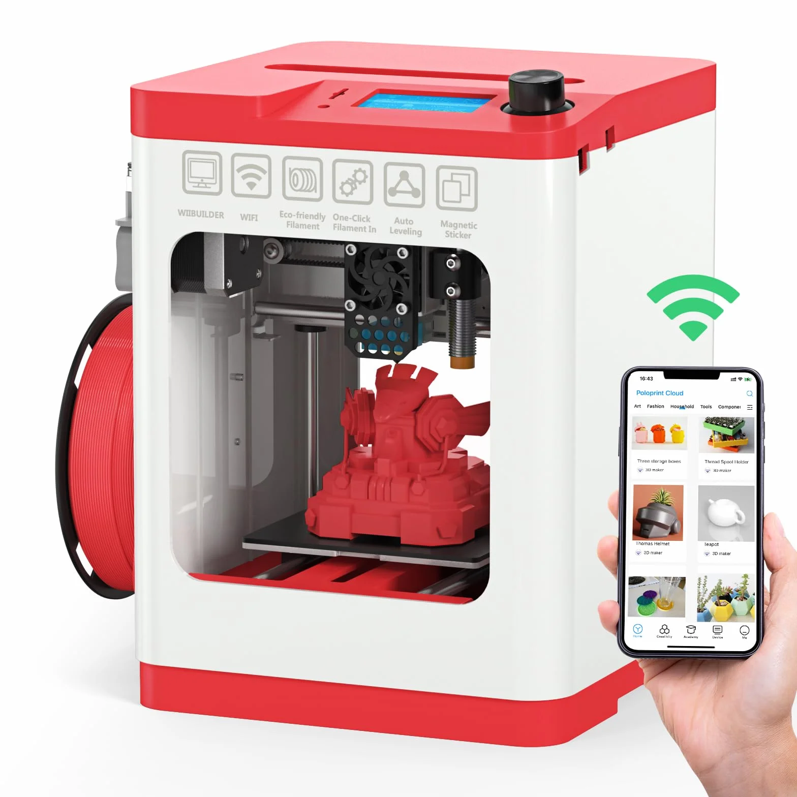 ENTINA Stampante 3D Tina2 S con Stampa WiFi, Mini Stampante 3D per Principianti, Livellamento Automatico e Alta Precisione, Aggiornamento Scheda Madre Ultra Silenziosa e Piattaforma Riscaldabile