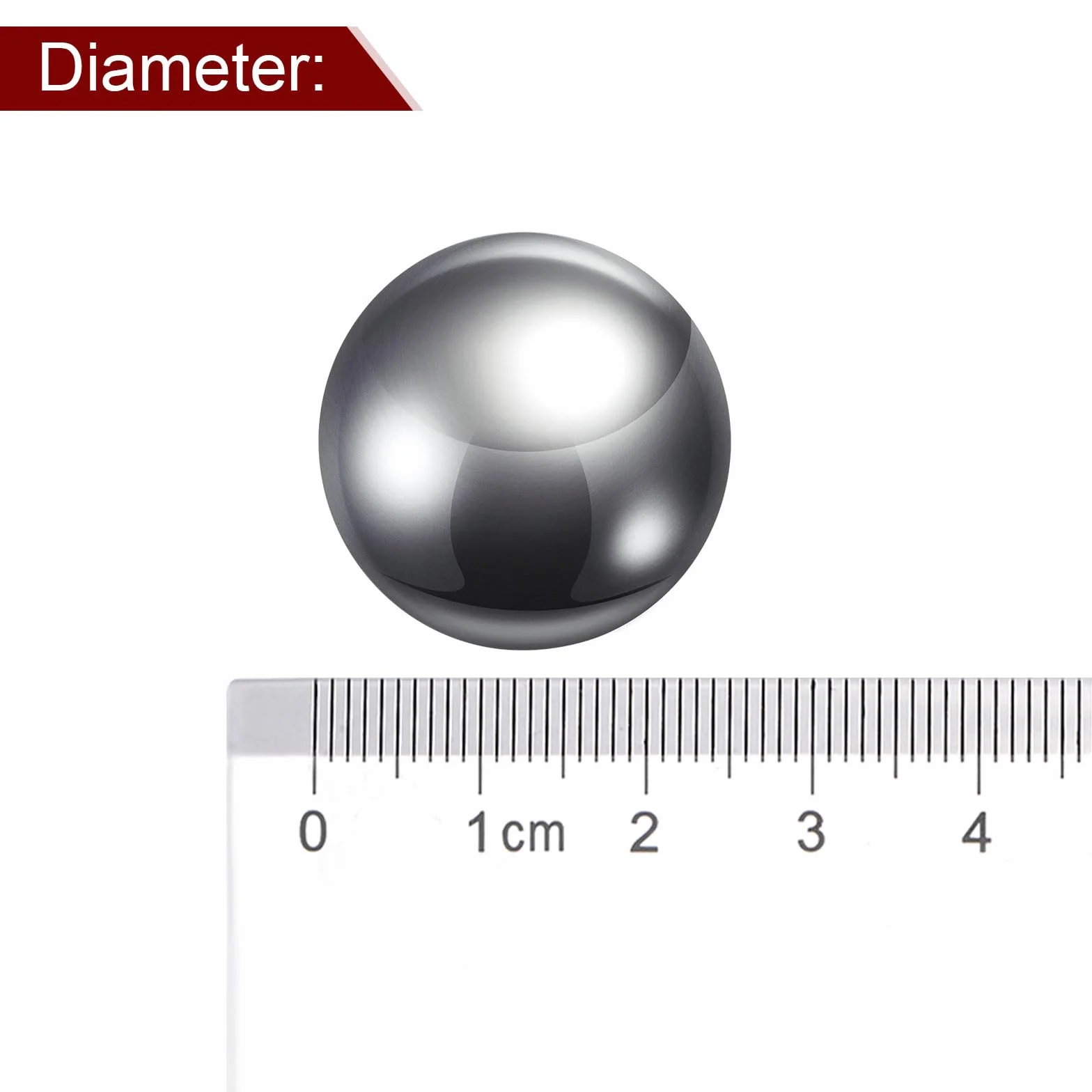 QUARKZMAN 2pz Precisione Sfere 1" Diametro 304 Metallico di Precisione Cuscinetto a Sfera in Acciaio Inossidabile Sfere Acciaio Lucidi per Cuscinetti