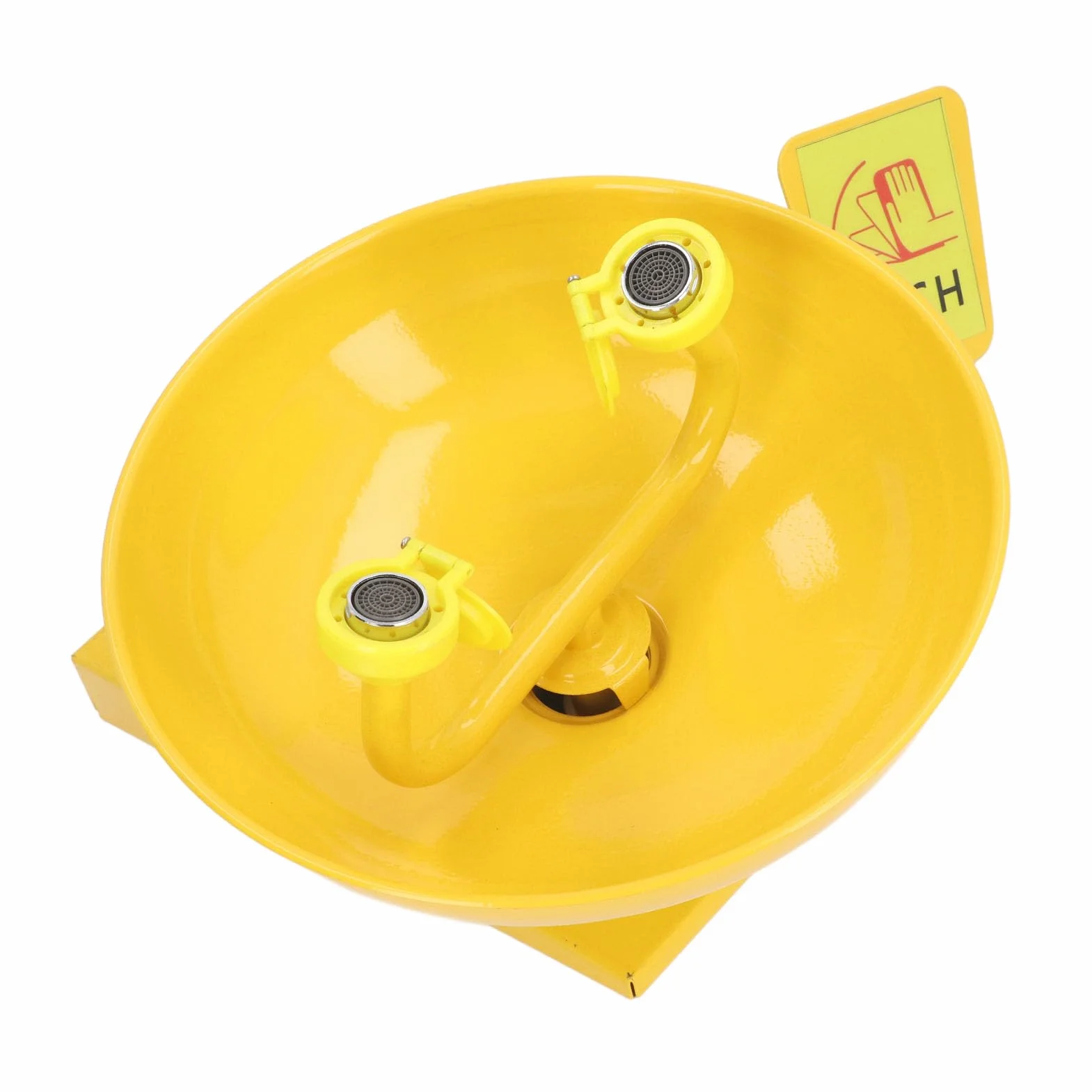 Stazione per Lavaggio Oculare, Flusso d'acqua Stabile, Copertura Antipolvere Reversibile, Lavaocchi di Emergenza, Doppie Testine di Spruzzo