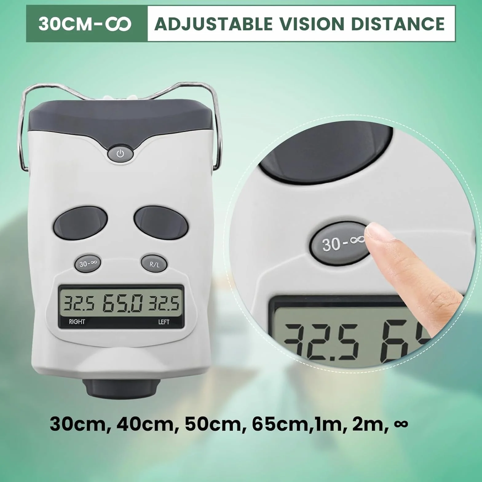 Pupillometro Digitale Ottico, misuratore Digitale della Distanza pupillare, con Schermo LCD, per Centri di Formazione sulla Vista di Negozi di Ottica