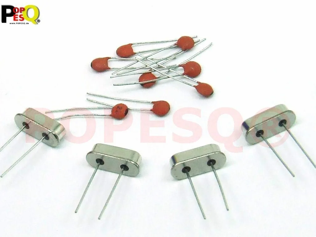 POPESQ® 1 pz. x Kit Cristallo di quarzo 4 MHz con Condensatori #A52