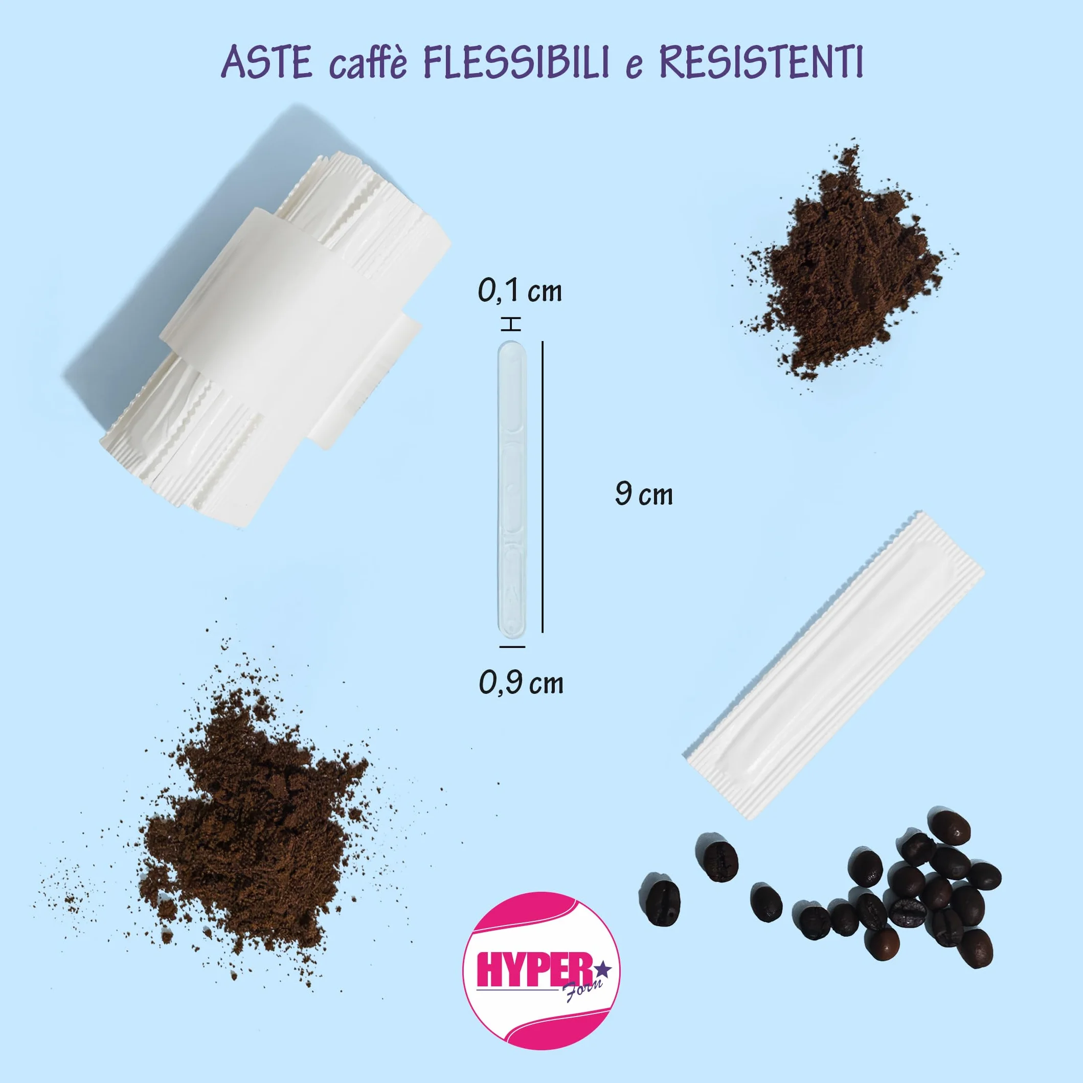 HYPER form 600 Palette Caffe' palettine sigillate incartate in plastica riciclabile
