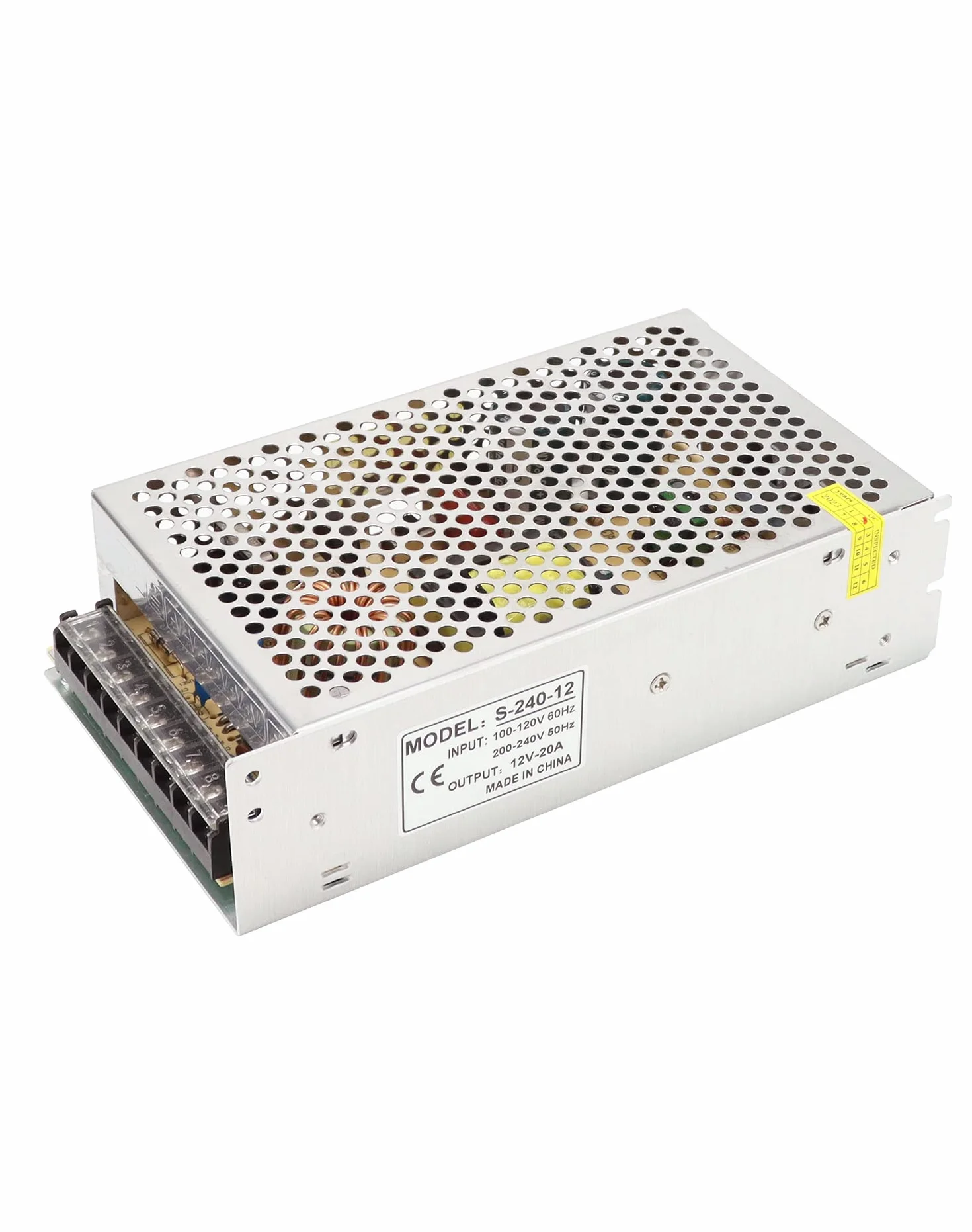 QWORK® Alimentatore Interruttore,DC 12V 20A LED Trasformatore di alimentazione, 240W, applicato all'automazione, display LED, comunicazione