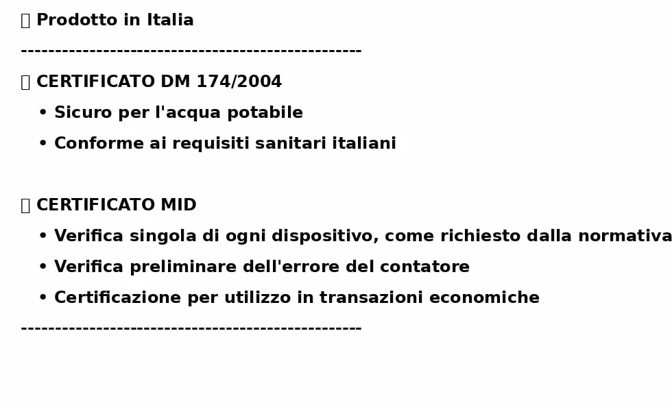 CONTATORE ACQUA FREDDA DN15 (1/2") OTTONE CERTIFICATO ACQUA POTABILE DM174/2004 MID 110mm