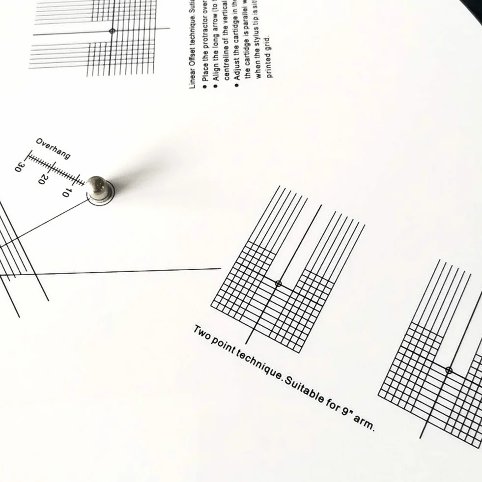 Tappetino goniometro per Giradischi, Piastra di calibrazione in Acrilico per Pickup Vinile LP