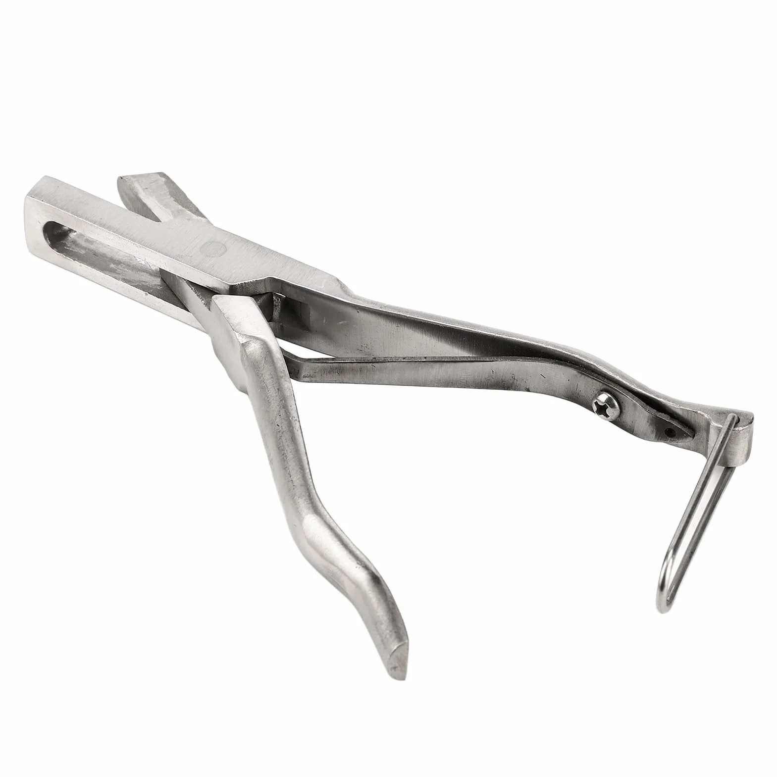 Pinza per marchio dell'orecchio di maiale, intaglio per orecchie di animale, portatile, leggero, con fibbia per pecore per capre (Forma a U)