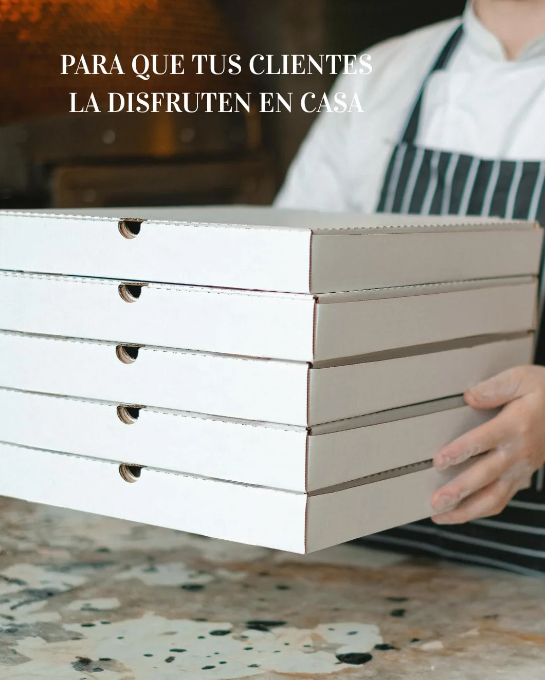 Scatole per Pizza 33 x 33 cm Cartone bianco robusto cellulosa sostenibile 50 pezzi