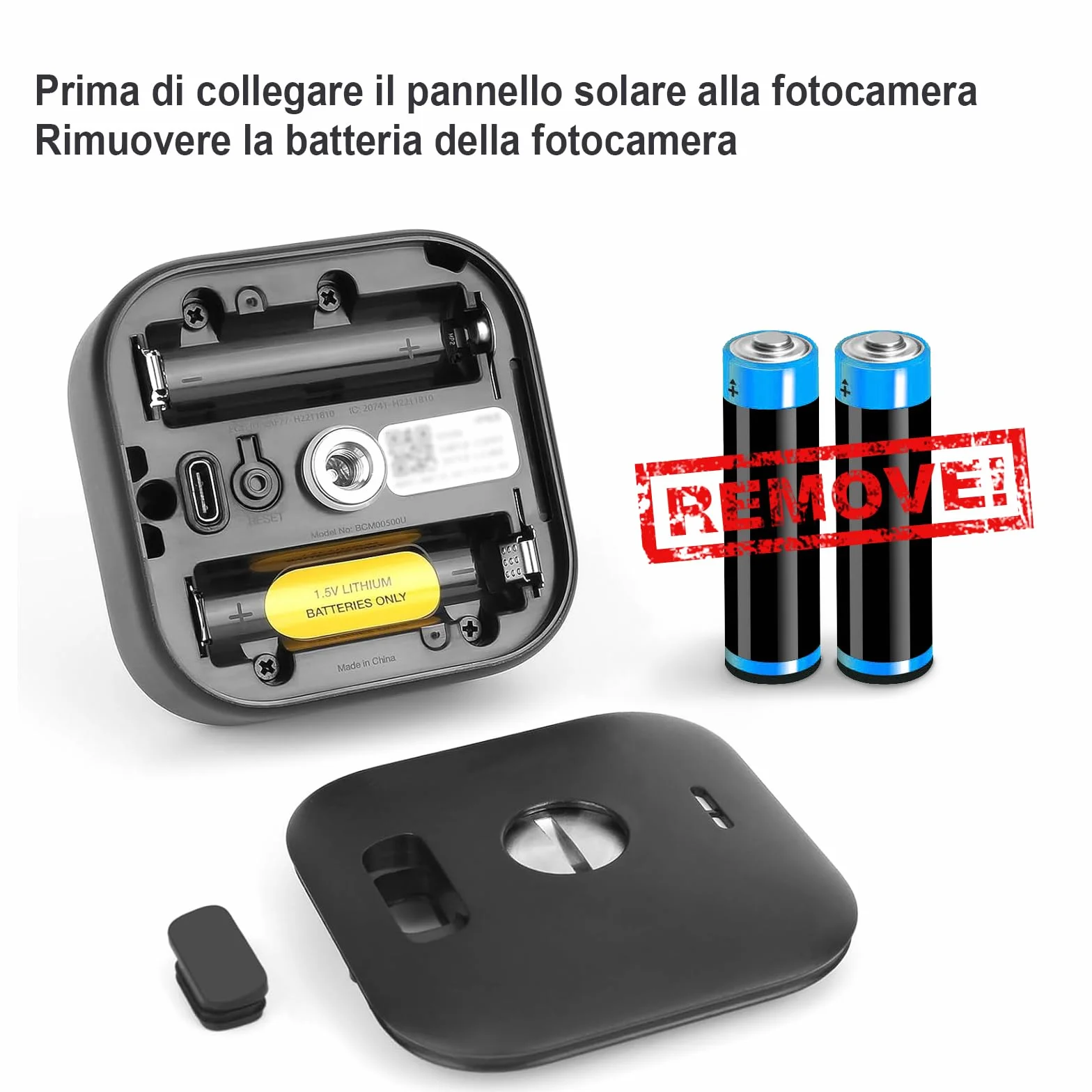 Pannello Solare da 4W per Telecamera Esterna Blink (4th gen), Caricatore Solare con Spina in Gomma, Impermeabile IP65, Cavo da 13,12 Piedi
