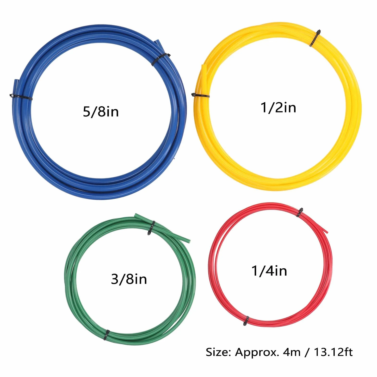 4 Pezzi Piegatubi per Tubi in Rame per Condizionatore D'aria 1/4in 3/8in 1/2in 5/8in Piegatubi per Tubi in Plastica PE Riutilizzabile Strumento di Piegatura per Tubi 4m / 13.12ft