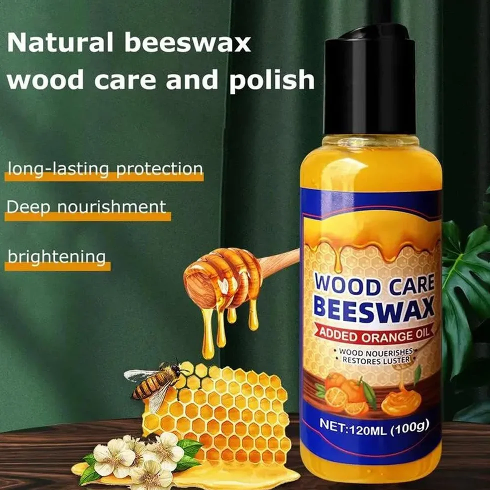 120ml Cera Miele Pura Cera D'api Naturale Mobili In Legno Lucidatura Del Pavimento In Pelle Manutenzione Ceretta Con Un Asciugamano Per Pavimento In Legno Pulito (1 pezzo)