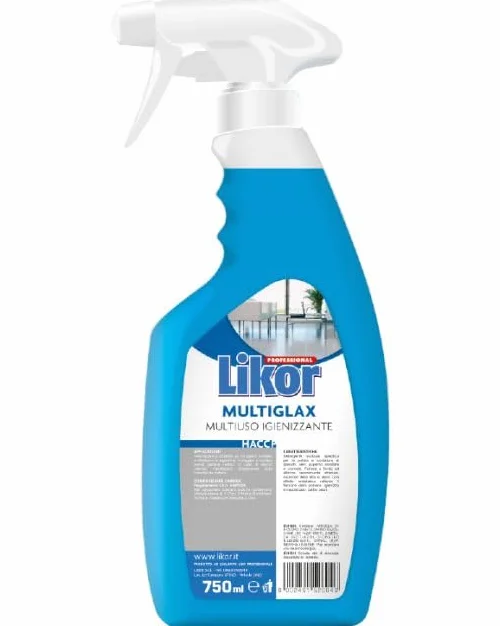 Detergente MULTIGLAX MULTIUSO 750 ML 6-PZ per pulizia specchi vetri superfici smaltate e cromate