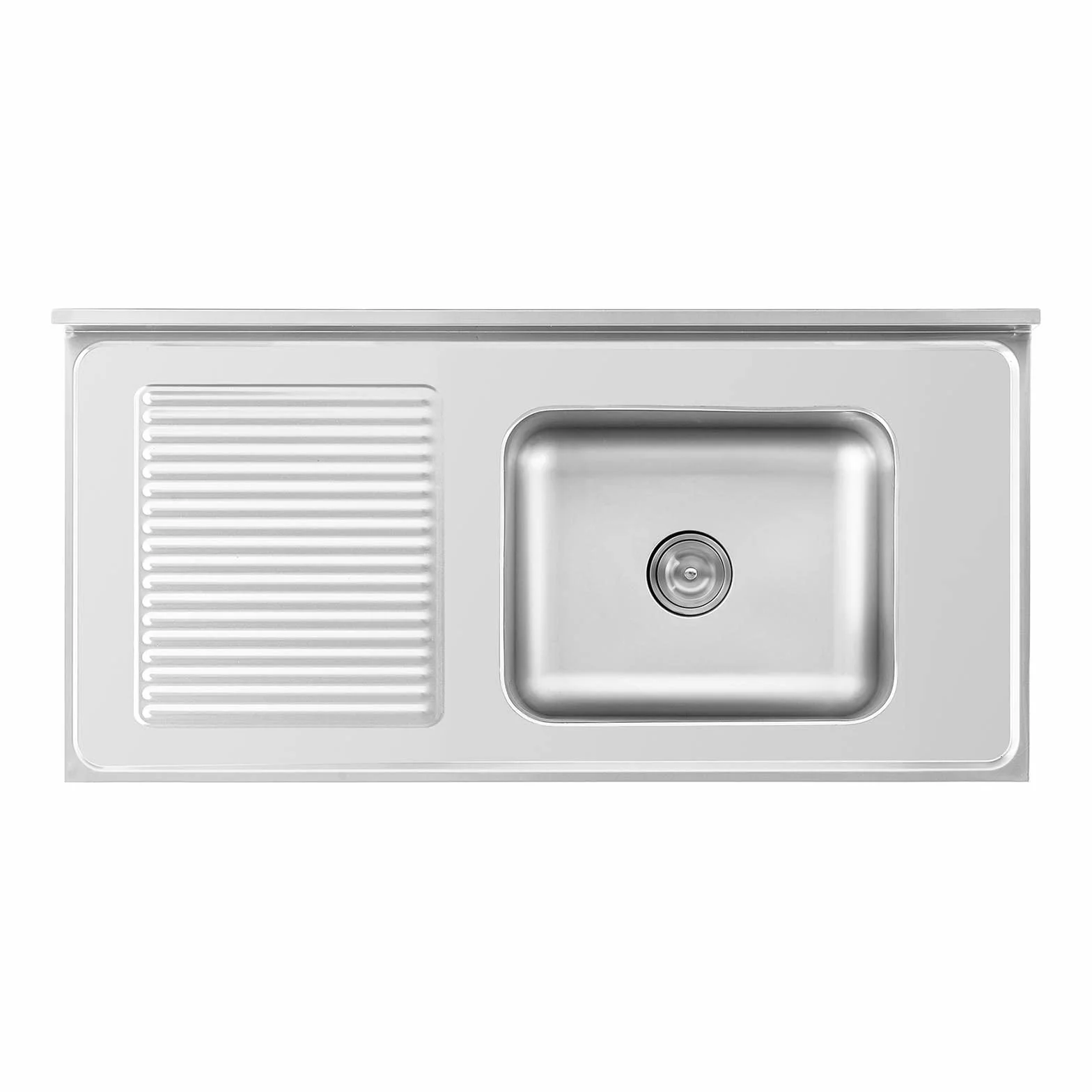 Royal Catering Lavello da Cucina in Acciaio Inox Lavello Armadiato RC-IKS07 (500 x 400 x 260 mm, Acciaio Inox, Alzatina 100 mm)