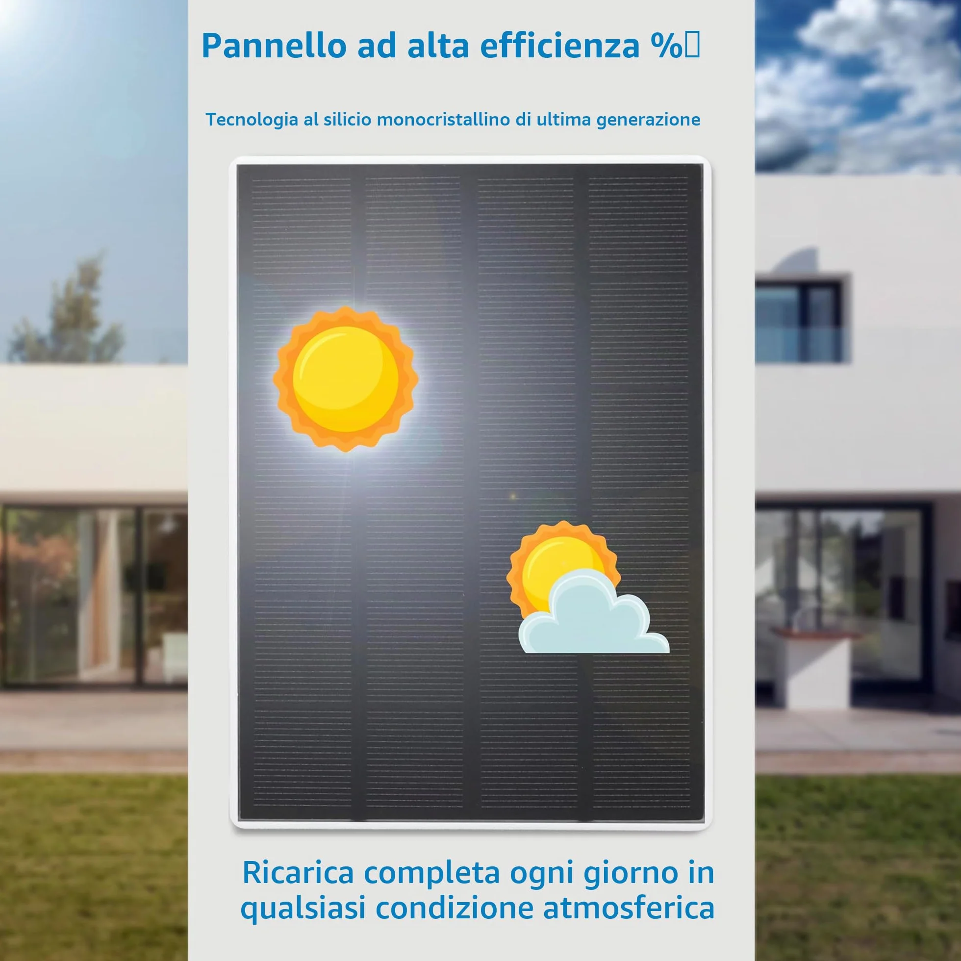 NIVIAN Panel Solar 9W para Cámaras de Seguridad IP USB-C