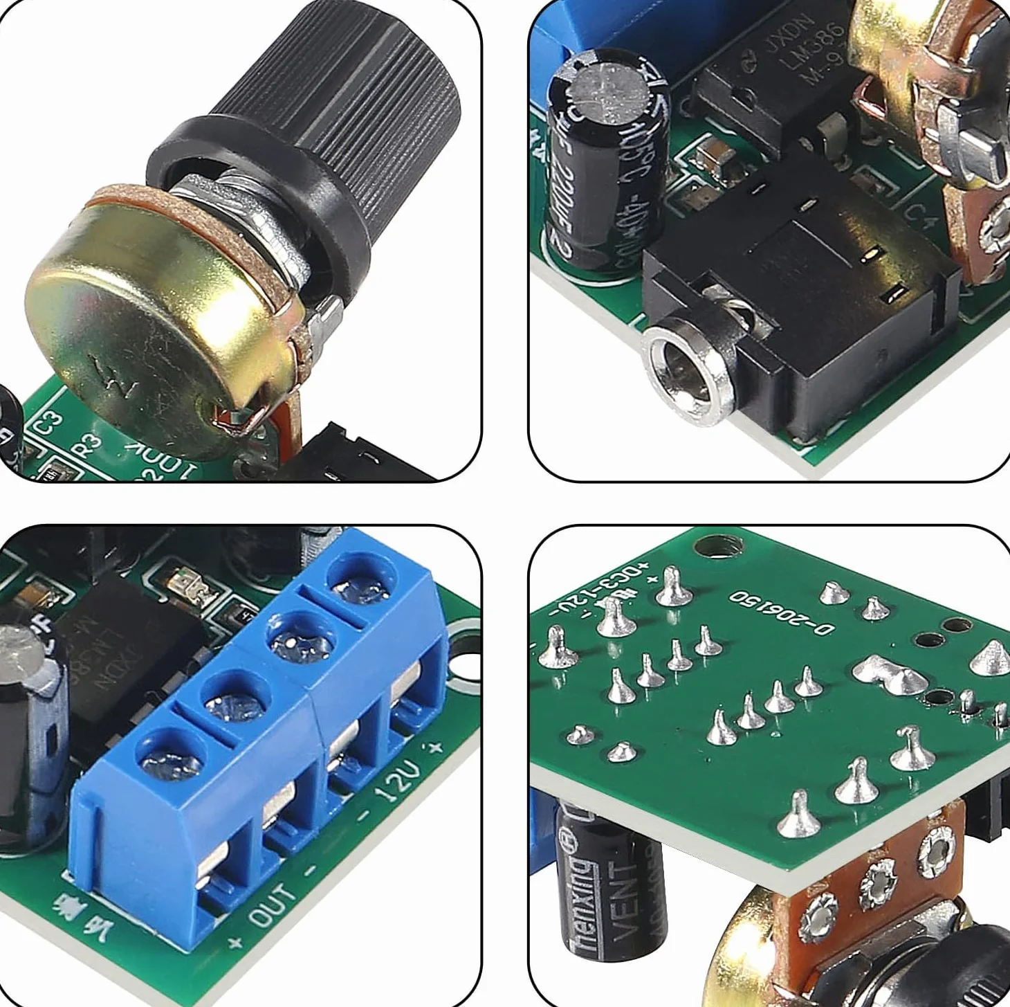 2 pezzi Modulo Amplificatore Digitale LM386,10W LM386 modulo Amplificatore Audio DC 3V-12V Scheda Amplificatore